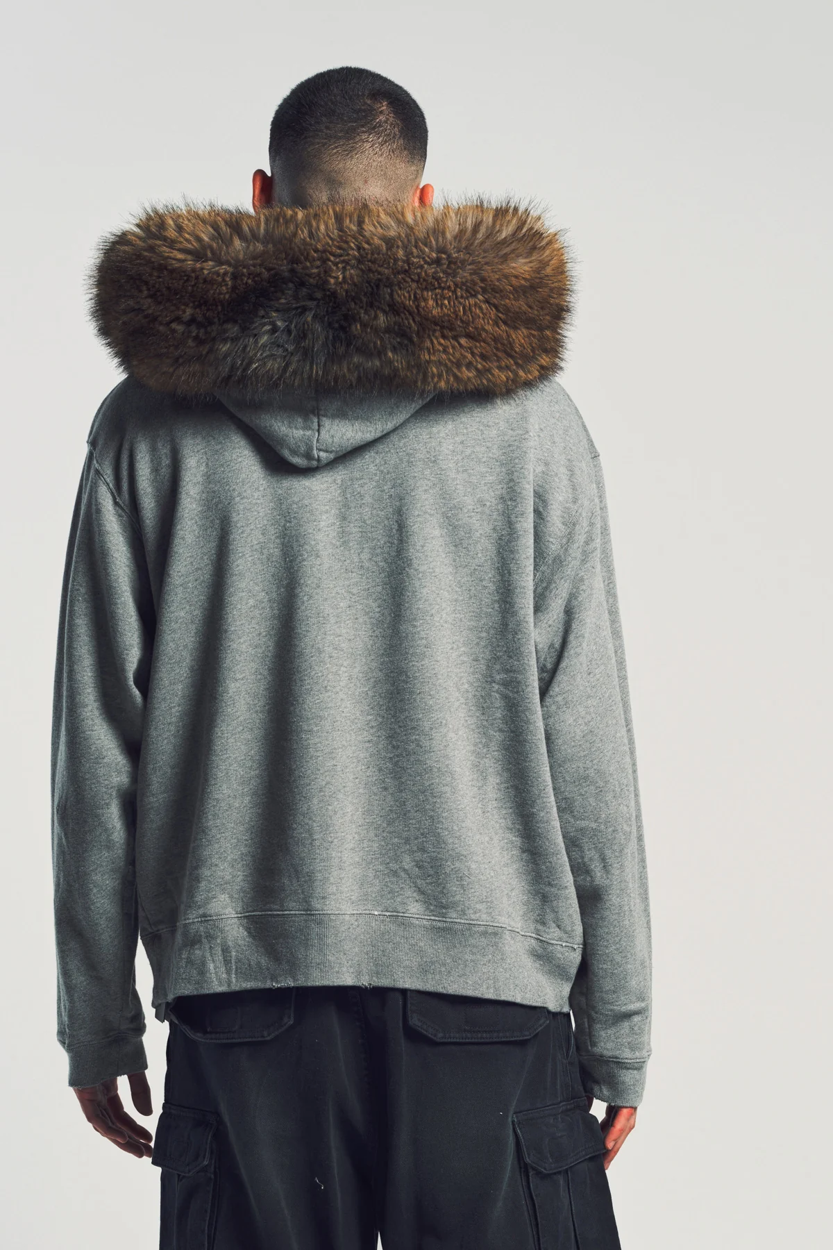 BALENCIAGA | LUXURY SCRIPT OVERSIZED ZIP-UP HOODIE - Image 4