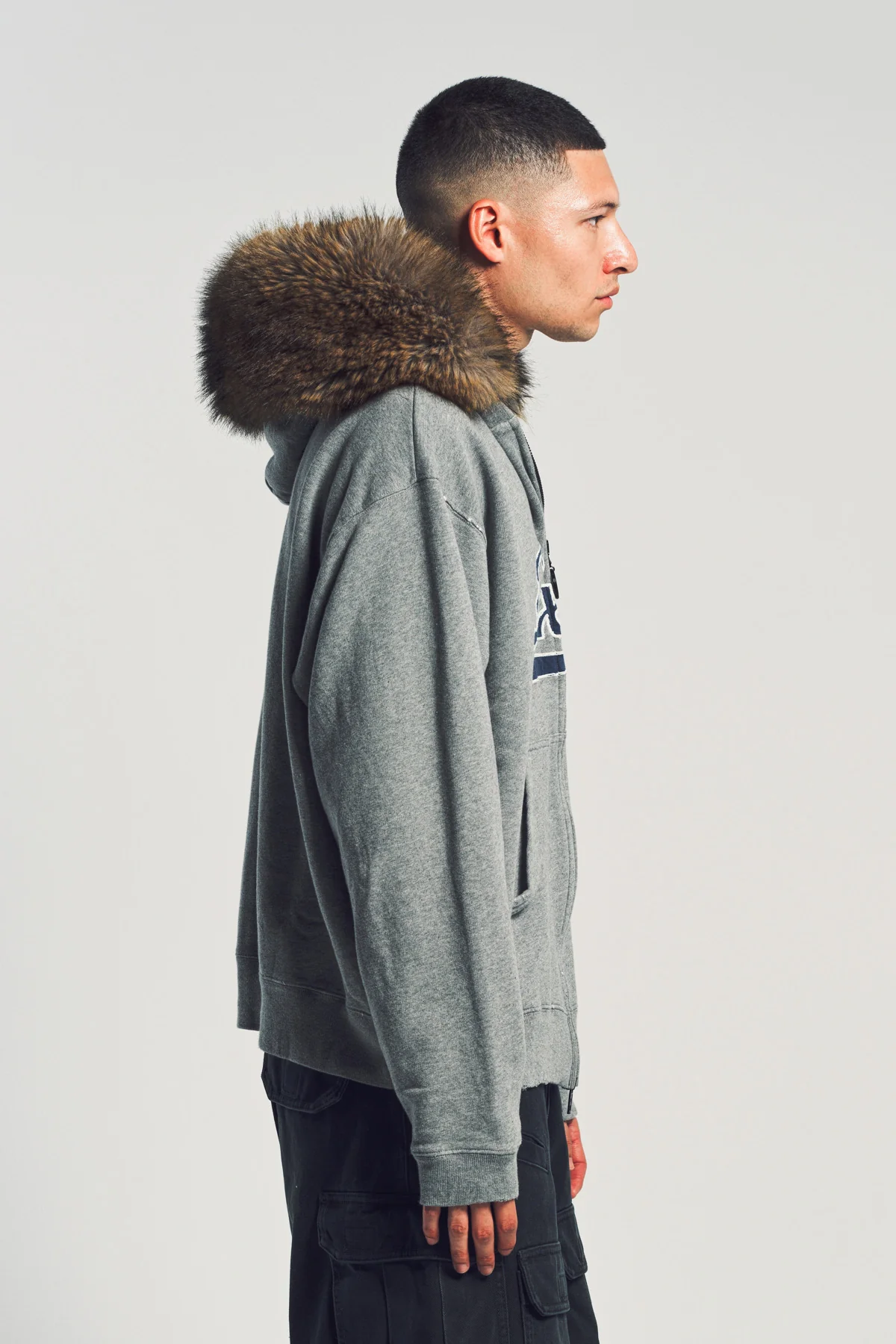 BALENCIAGA | LUXURY SCRIPT OVERSIZED ZIP-UP HOODIE - Image 5