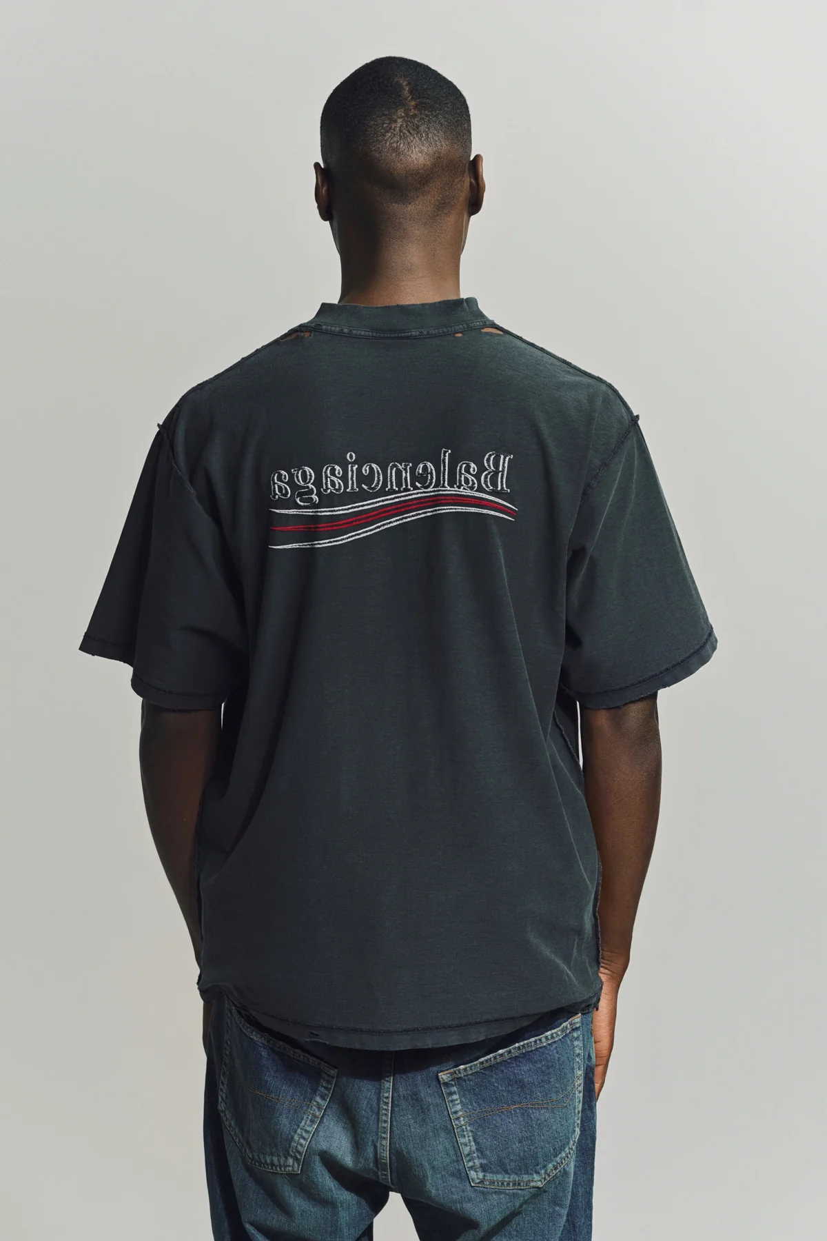 BALENCIAGA | POLITICAL CAMPAIGN INSIDE-OUT T-SHIRT - Image 3