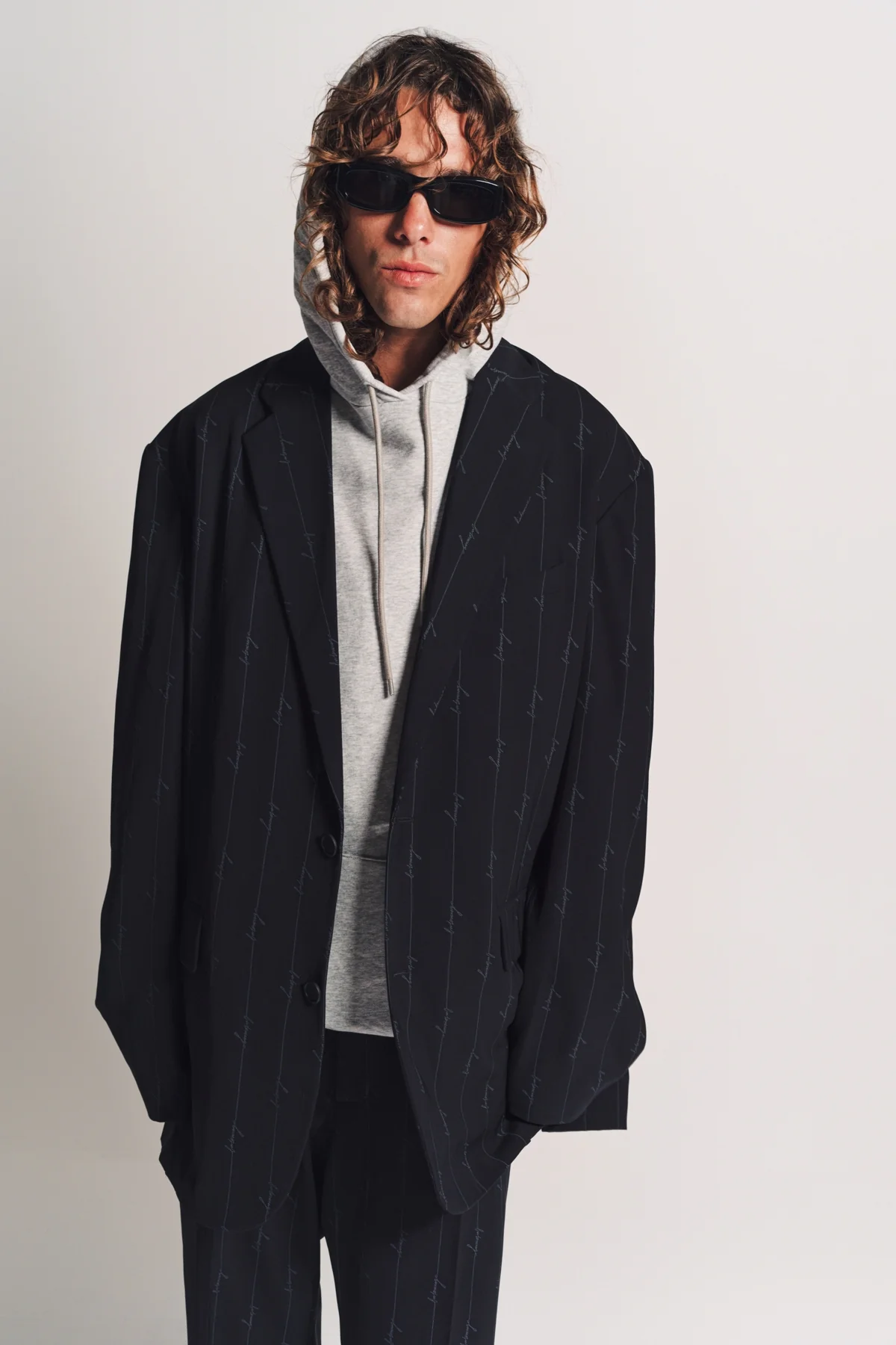 BALENCIAGA | SINGLE BREASTED LOGO BLAZER JACKET - Image 5