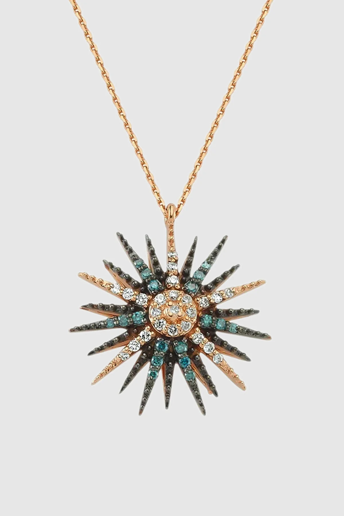 BEE GODDESS | 14KRG JARDIN STAR .06BLU D NKLC