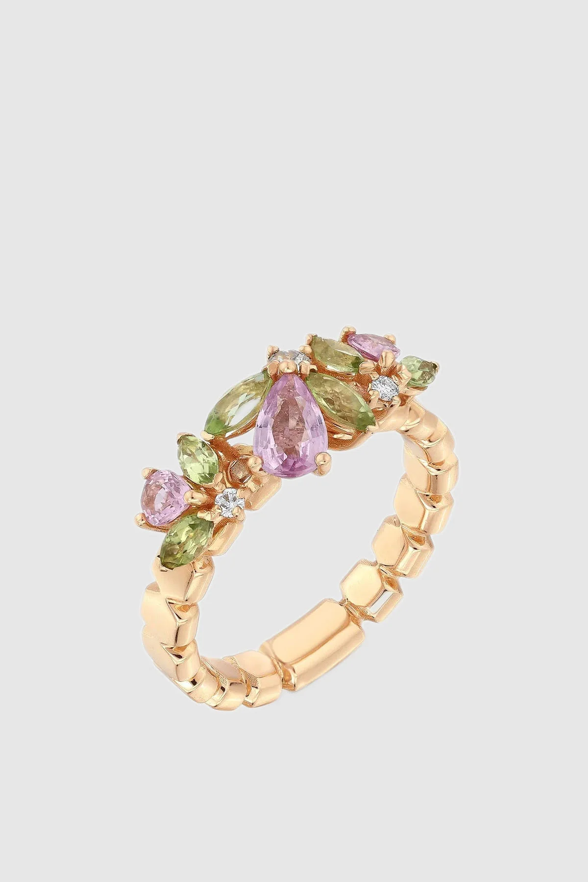 BEE GODDESS | QUEEN BEE MAYA PERIDOT SAPPHIRE RING