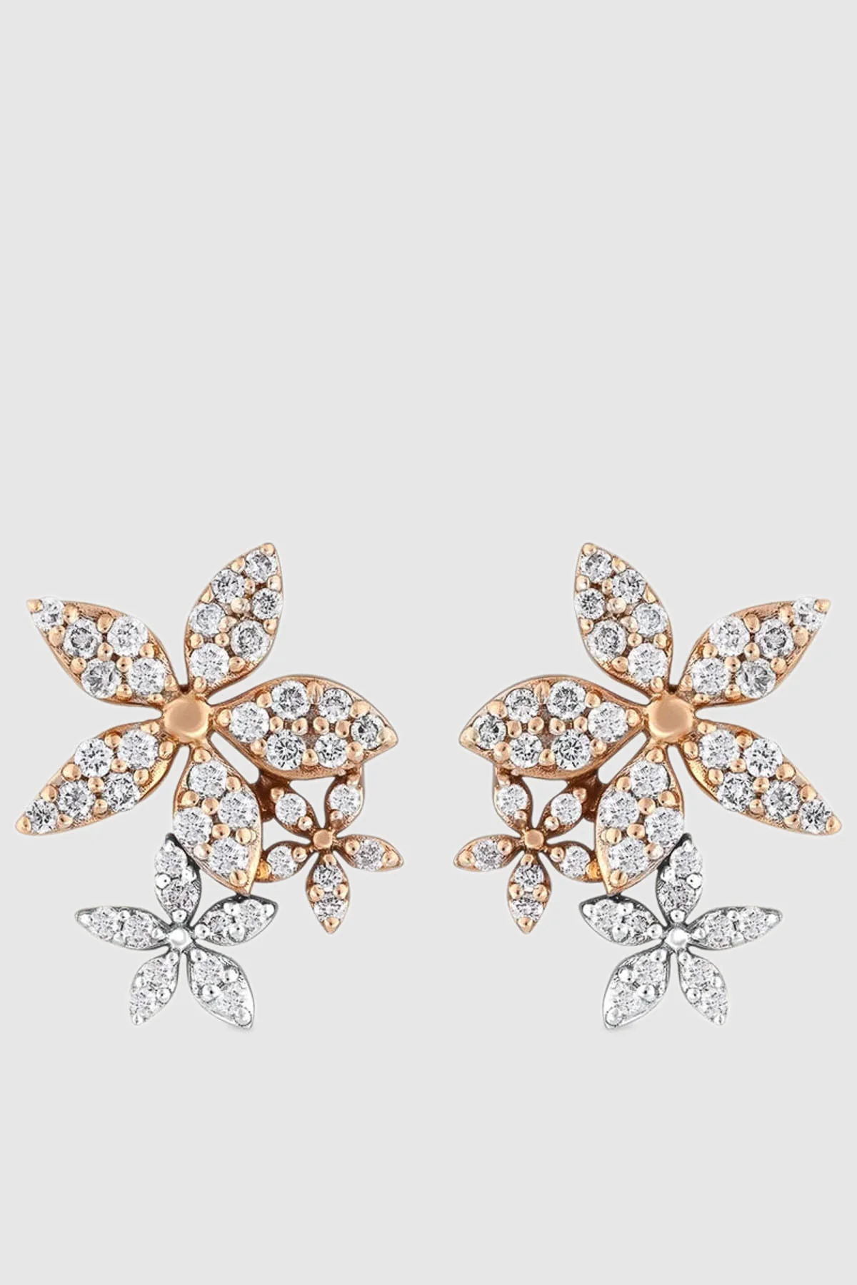 BEE GODDESS | ROSE GOLD APPLE SEED DIAMOND EARRINGS