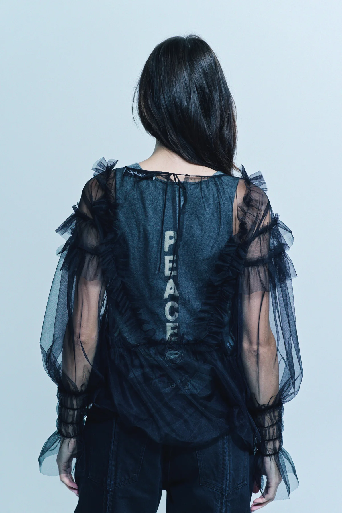 BEVERLY HILLS RECYCLER | YUKIMI.K TULLE PEACE TANK - Image 4