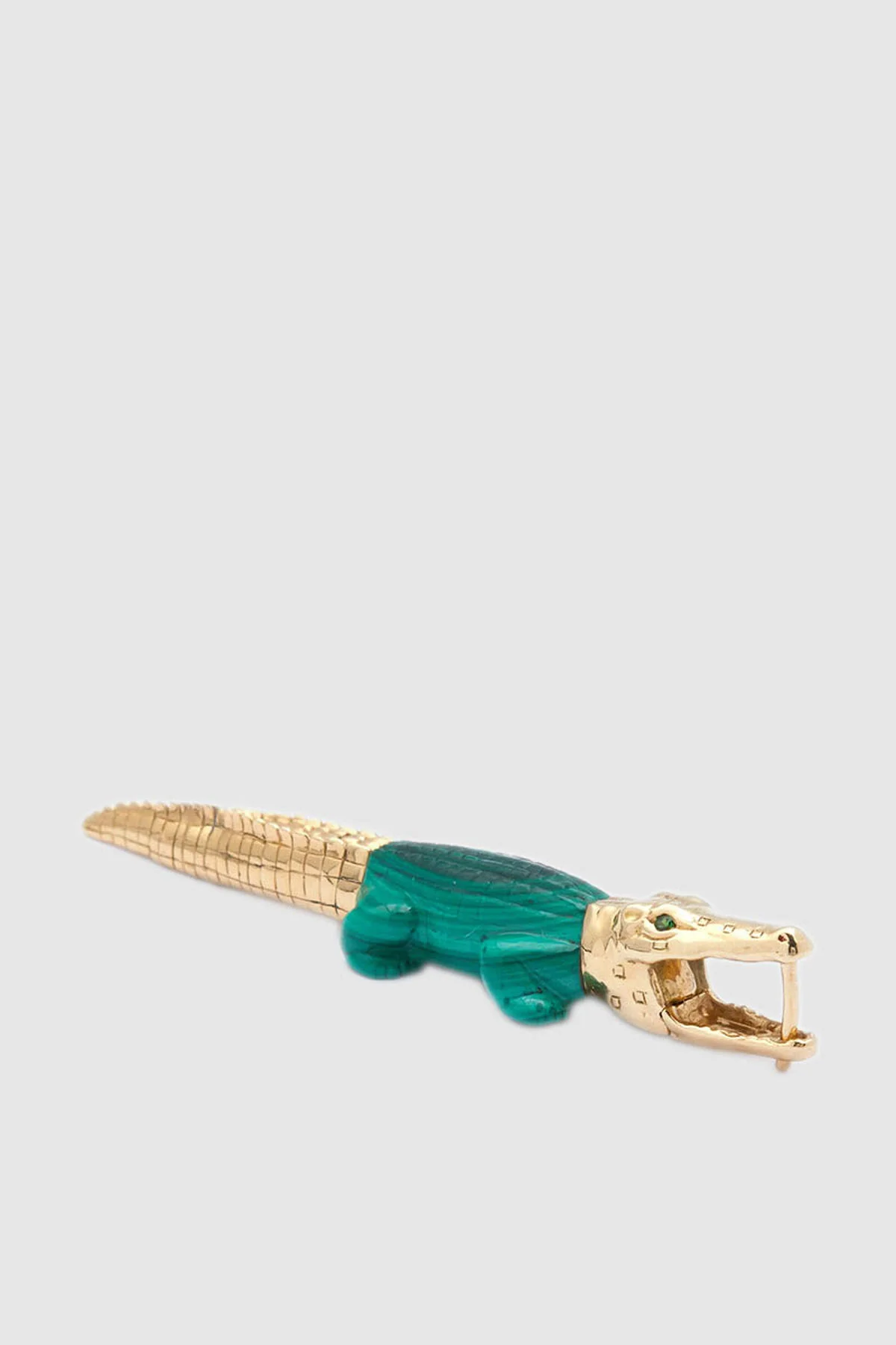 BIBI VAN DER VELDEN | ALLIGATOR MALACHITE BITE EARRING - Image 3