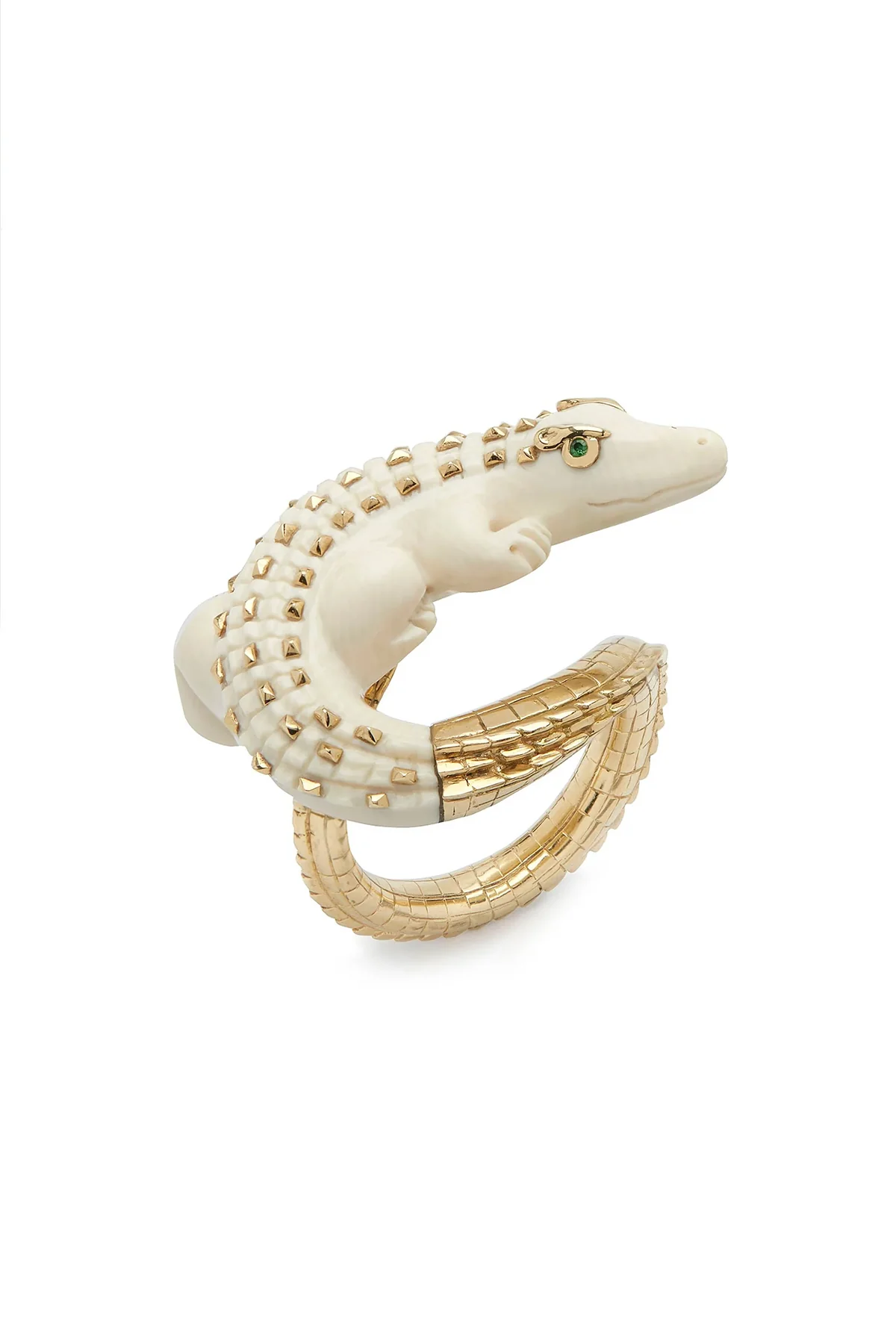 BIBI VAN DER VELDEN | ALLIGATOR MAMMOTH TWIST RING - Image 2