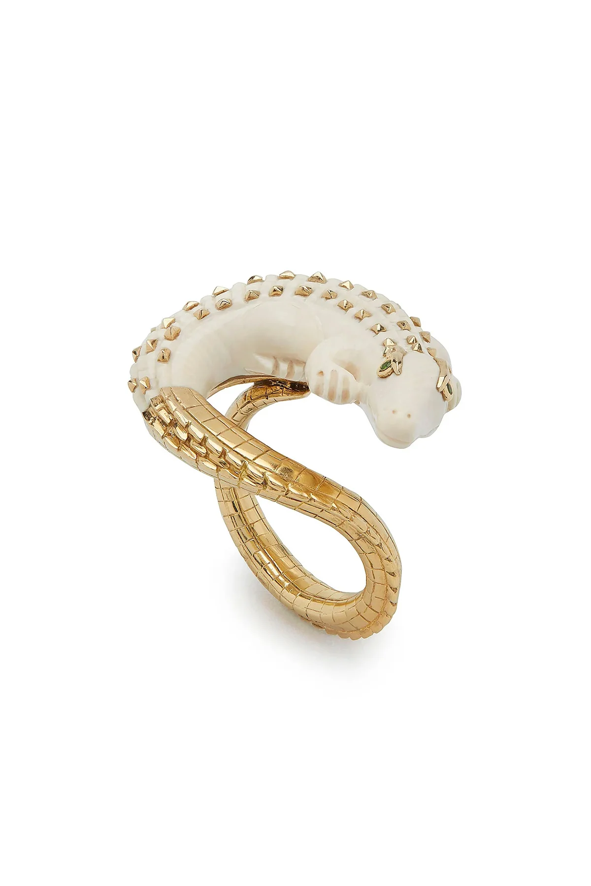 BIBI VAN DER VELDEN | ALLIGATOR MAMMOTH TWIST RING - Image 3