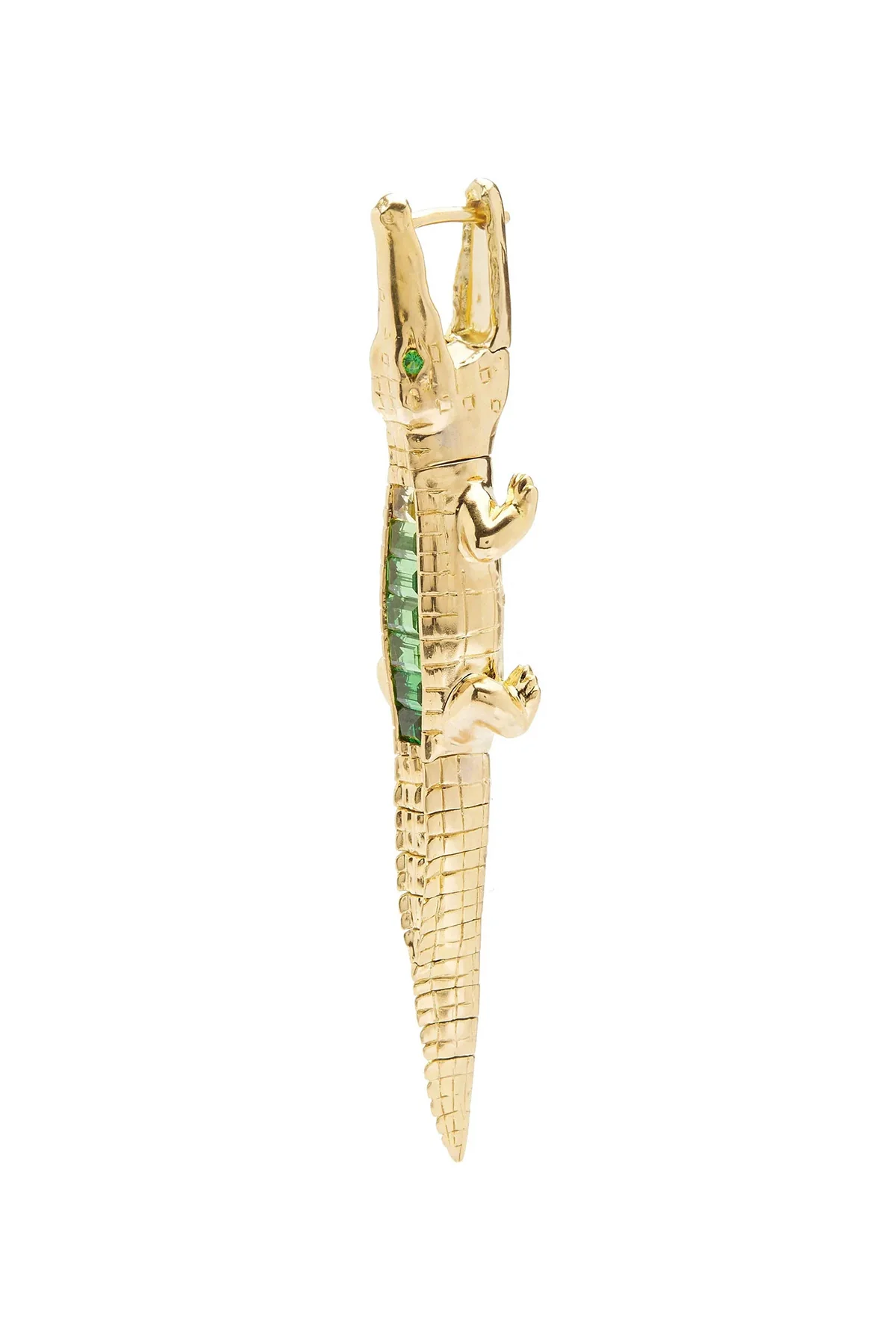 BIBI VAN DER VELDEN | ALLIGATOR TSAVORITE BITE EARRING - Image 2