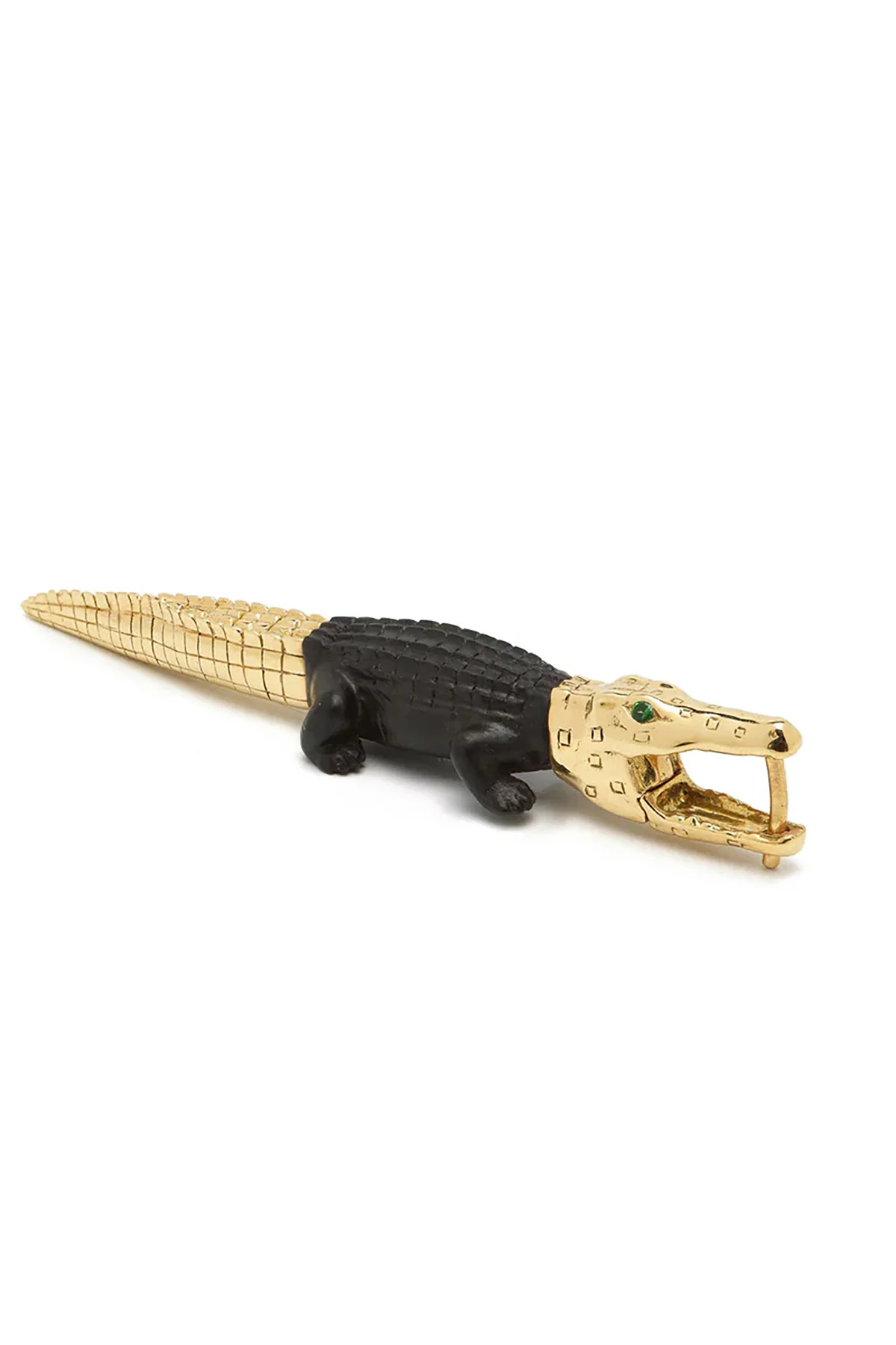 BIBI VAN DER VELDEN | EBONY WOOD GATOR BITE EARRING - Image 3