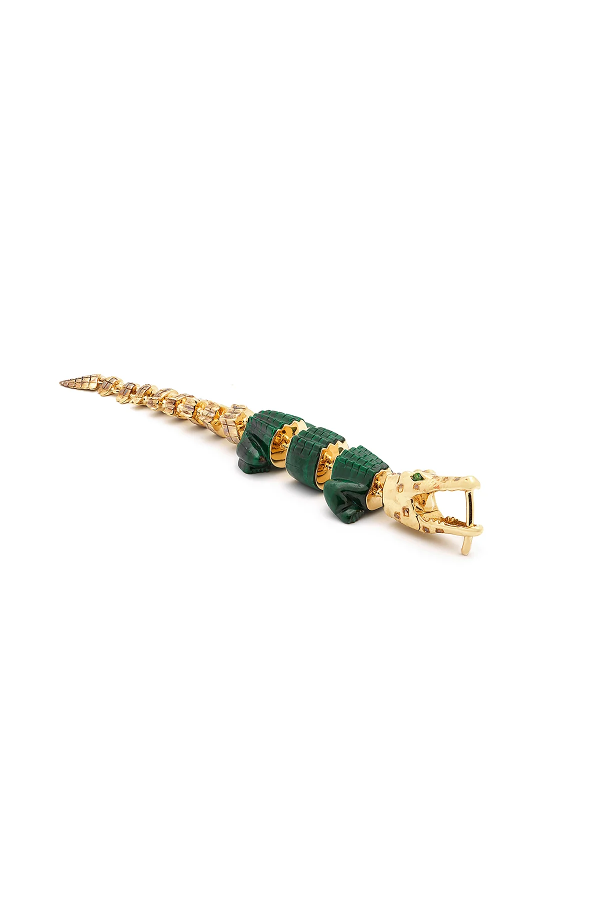 BIBI VAN DER VELDEN | GATOR MALACHITE VERTEBRAE BITE EARRING