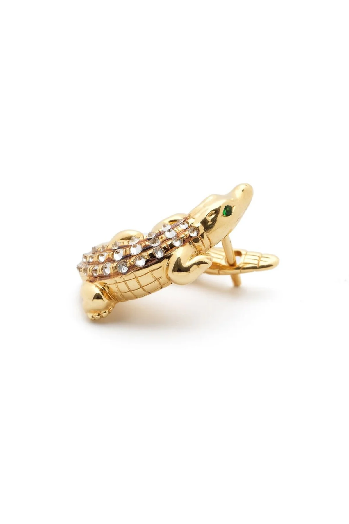 BIBI VAN DER VELDEN | GOLD ALLIGATOR TWIST EARRING - Image 3