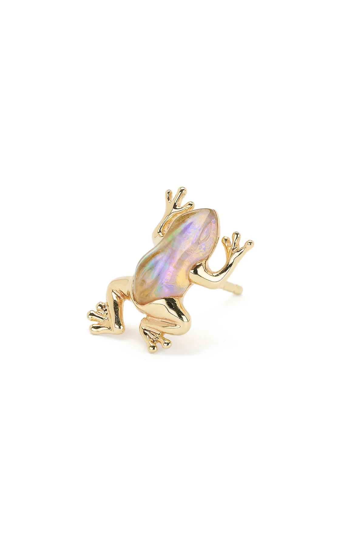 BIBI VAN DER VELDEN | MINI FROG OPAL/QUARTZ STUD