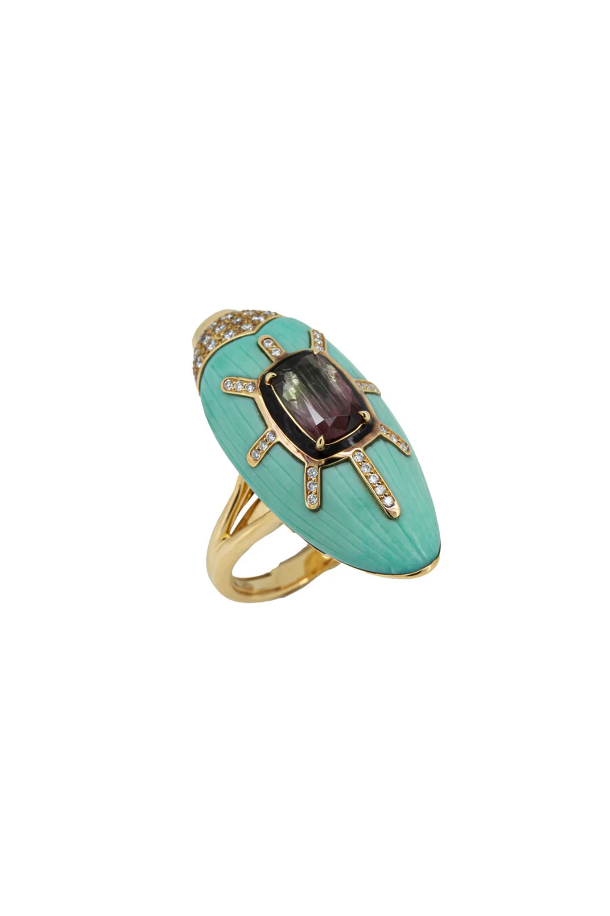 BIBI VAN DER VELDEN | SCARAB TURQUOISE RING - Image 3
