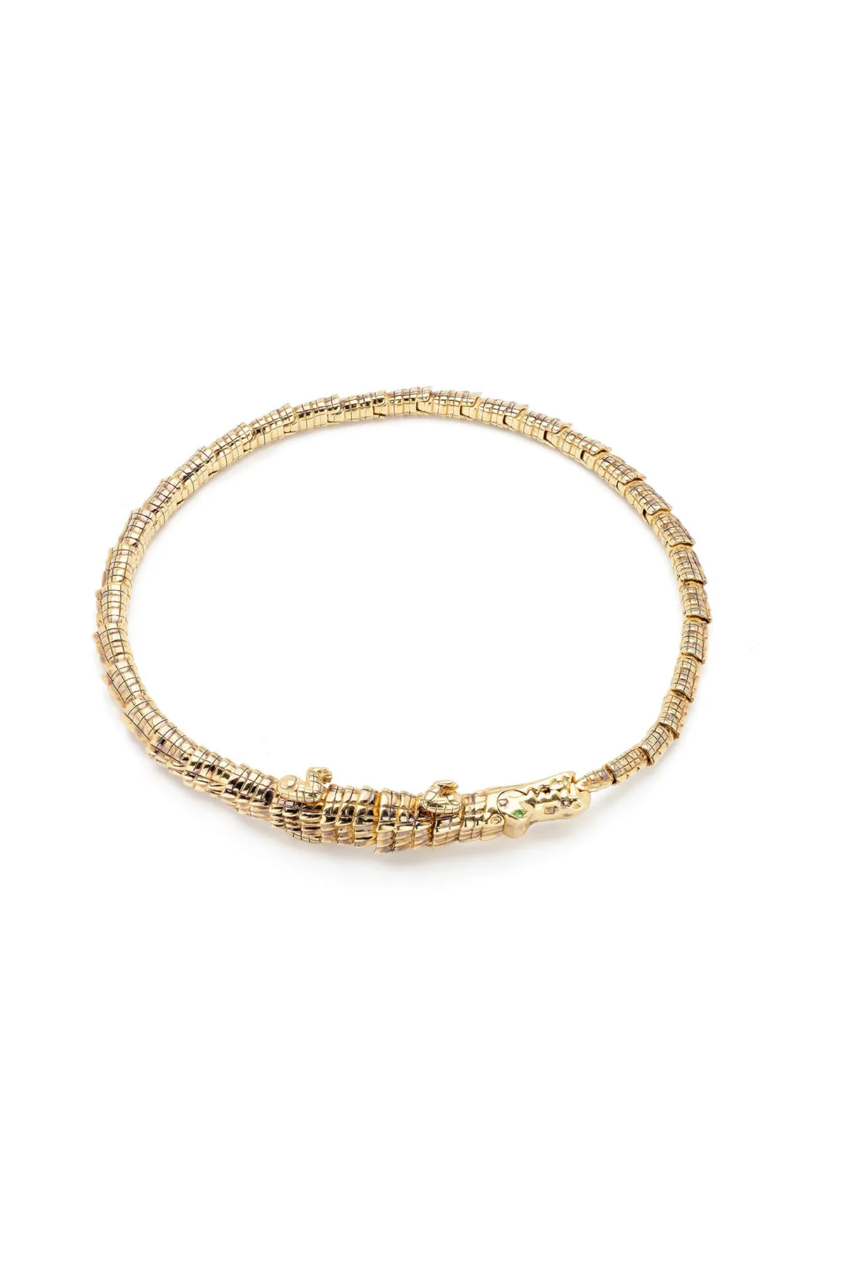 BIBI VAN DER VELDEN | THIN GOLD ALLIGATOR WRAP BRACELET - Image 3