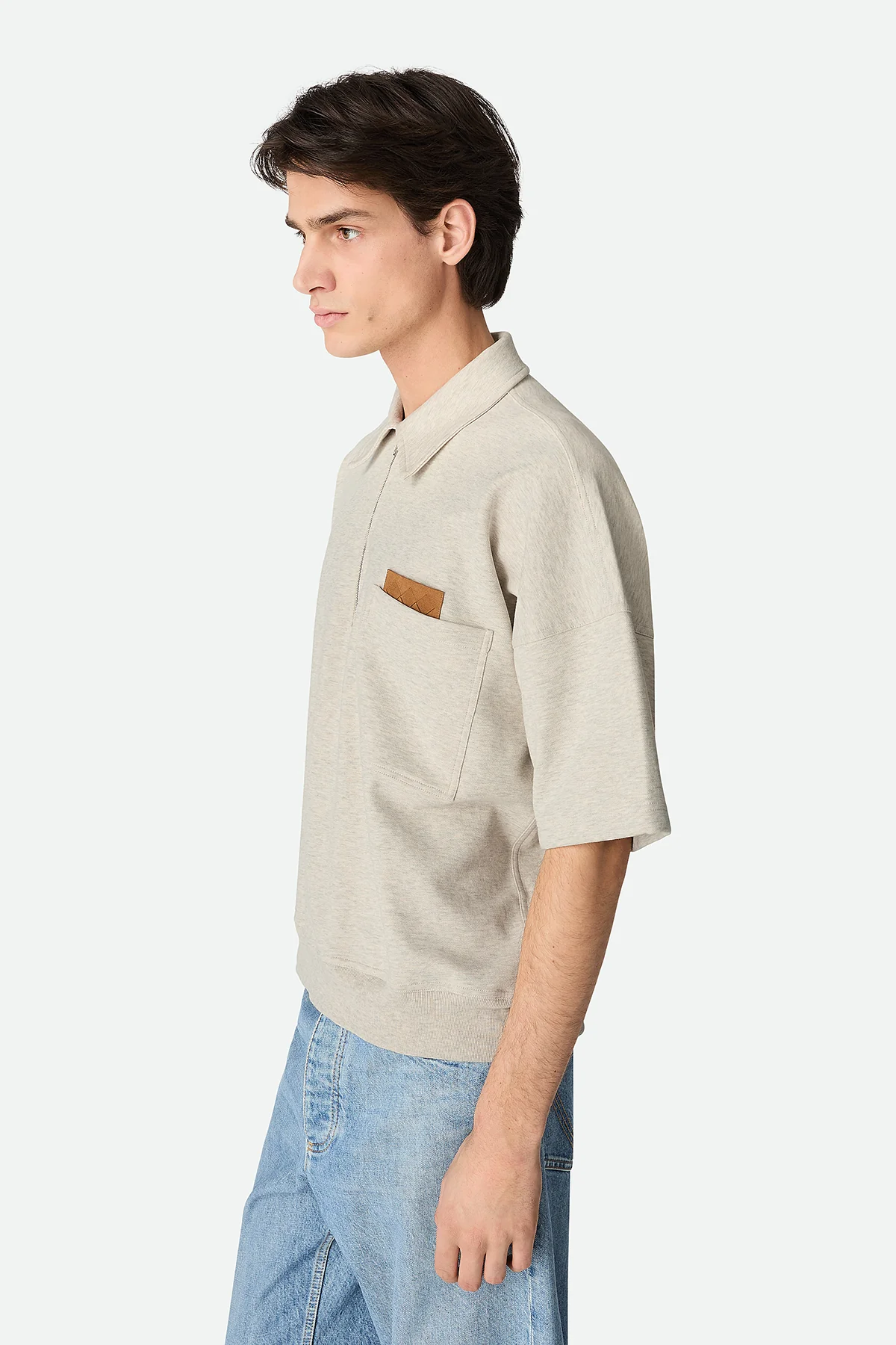 BOTTEGA VENETA | DOUBLE COTTON MELANGE POLO - Image 2