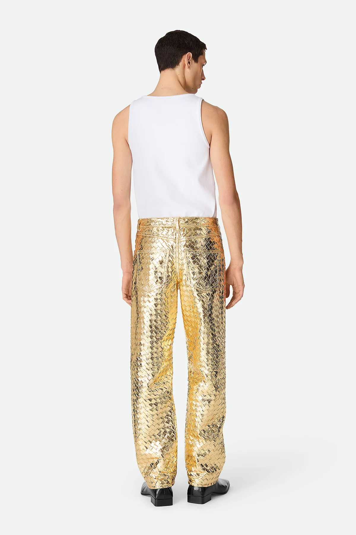 BOTTEGA VENETA | LAMINATED LEATHER TROUSERS - Image 4