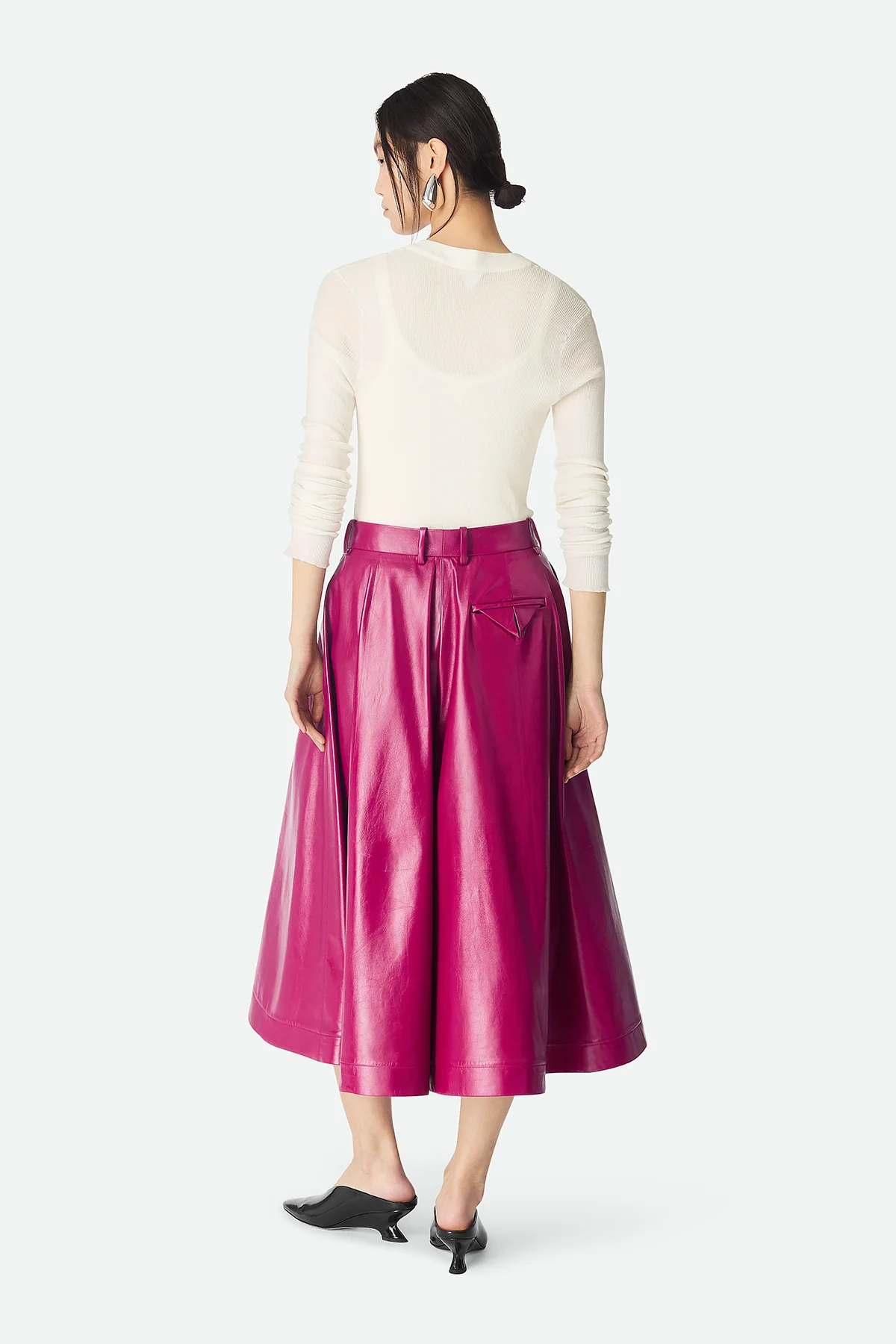 BOTTEGA VENETA | SHINY LEATHER CULOTTE - Image 3