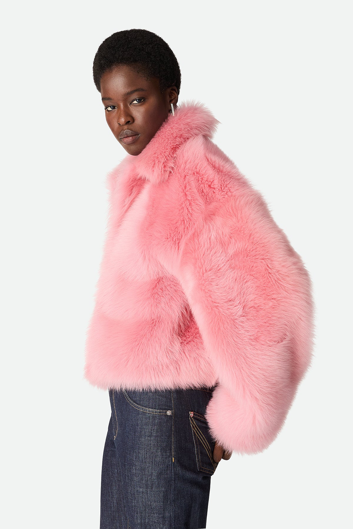 BOTTEGA VENETA | TOSCANA SHEARLING CROPPED BLOUSON - Image 2