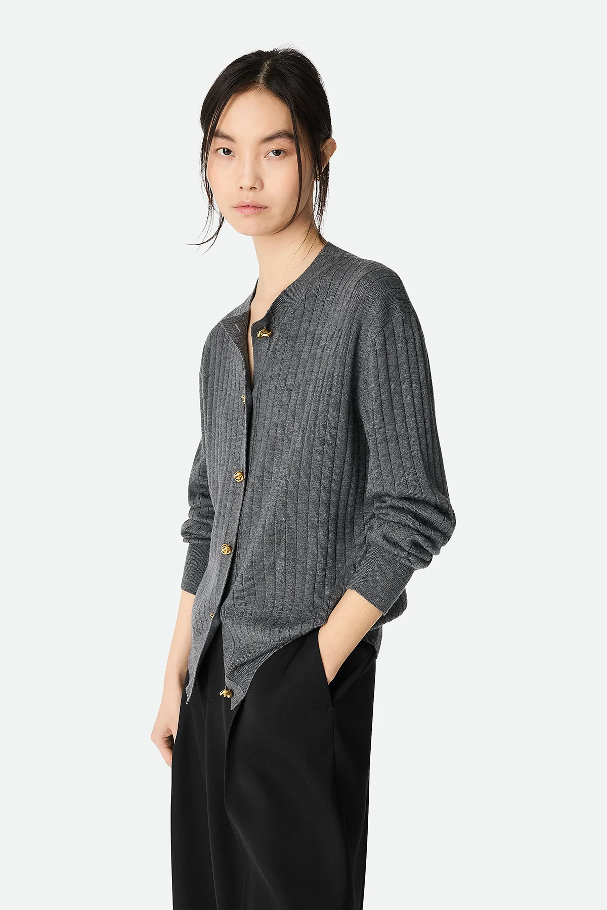 BOTTEGA VENETA | WOOL RIB CARDIGAN - Image 2
