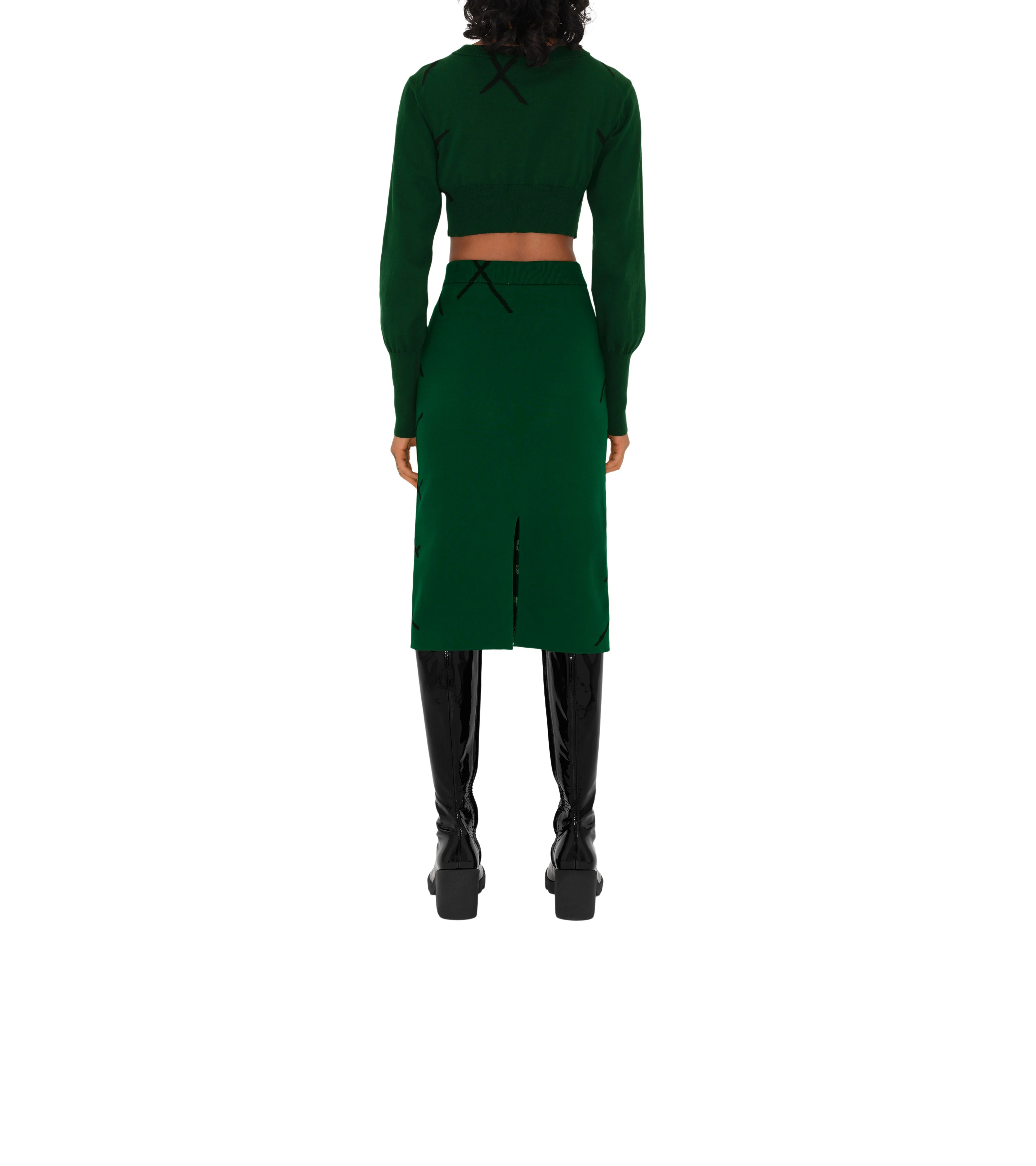BURBERRY | ARGYLE COTTON SKIRT - Image 5