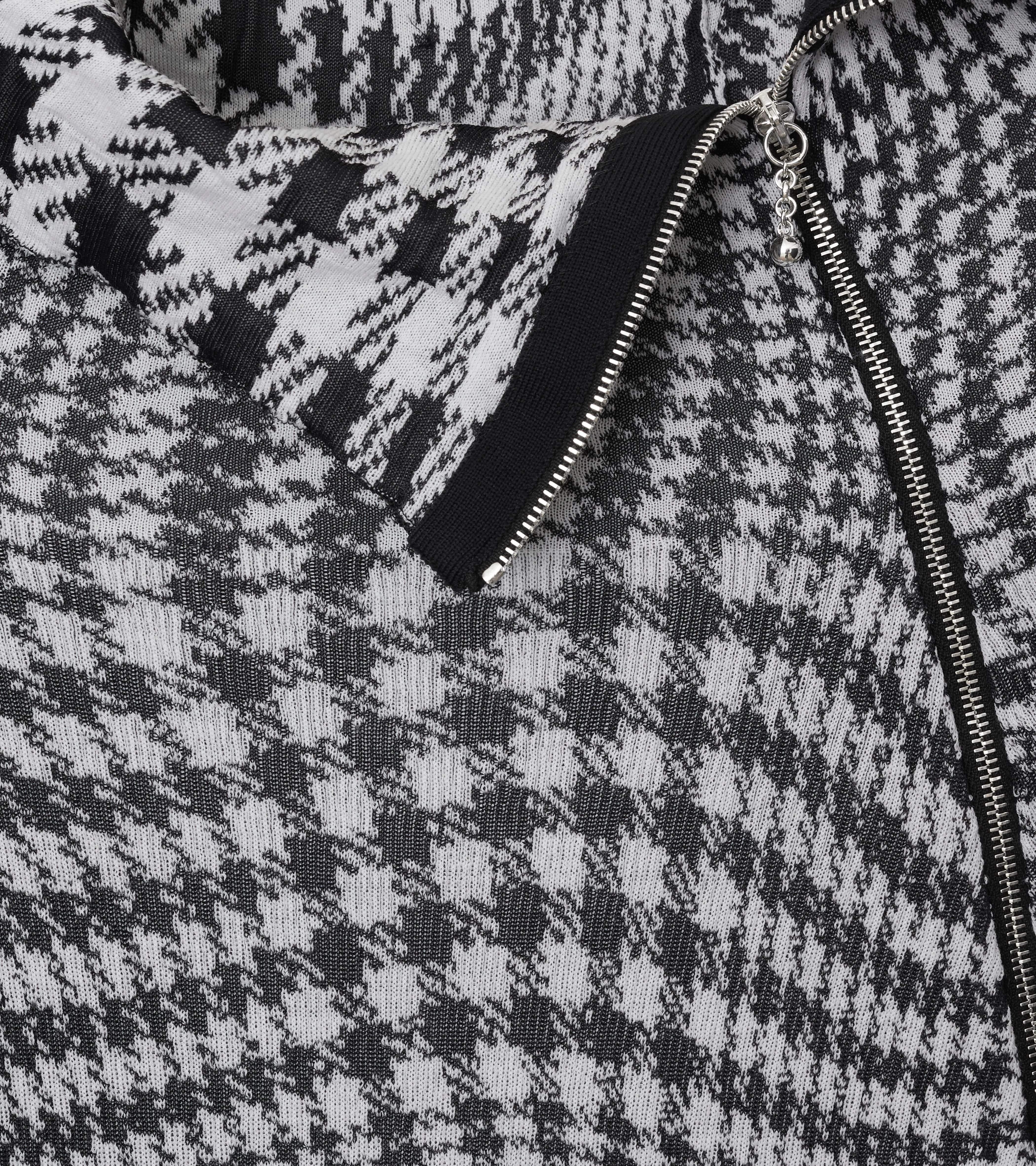 BURBERRY | WARPED HOUNDSTOOTH WOOL BLEND DRESS - Image 6