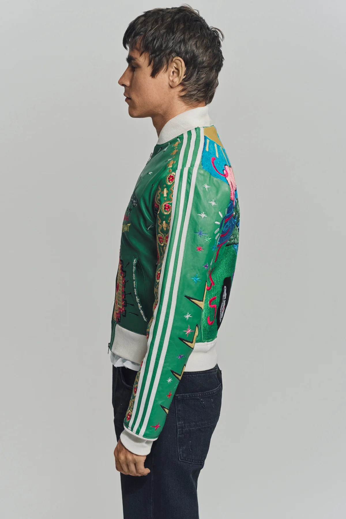 CACTUS PLANT FLEA MARKET x Y-3 | 2006 EMBROIDERED LEATHER JACKET - Image 3