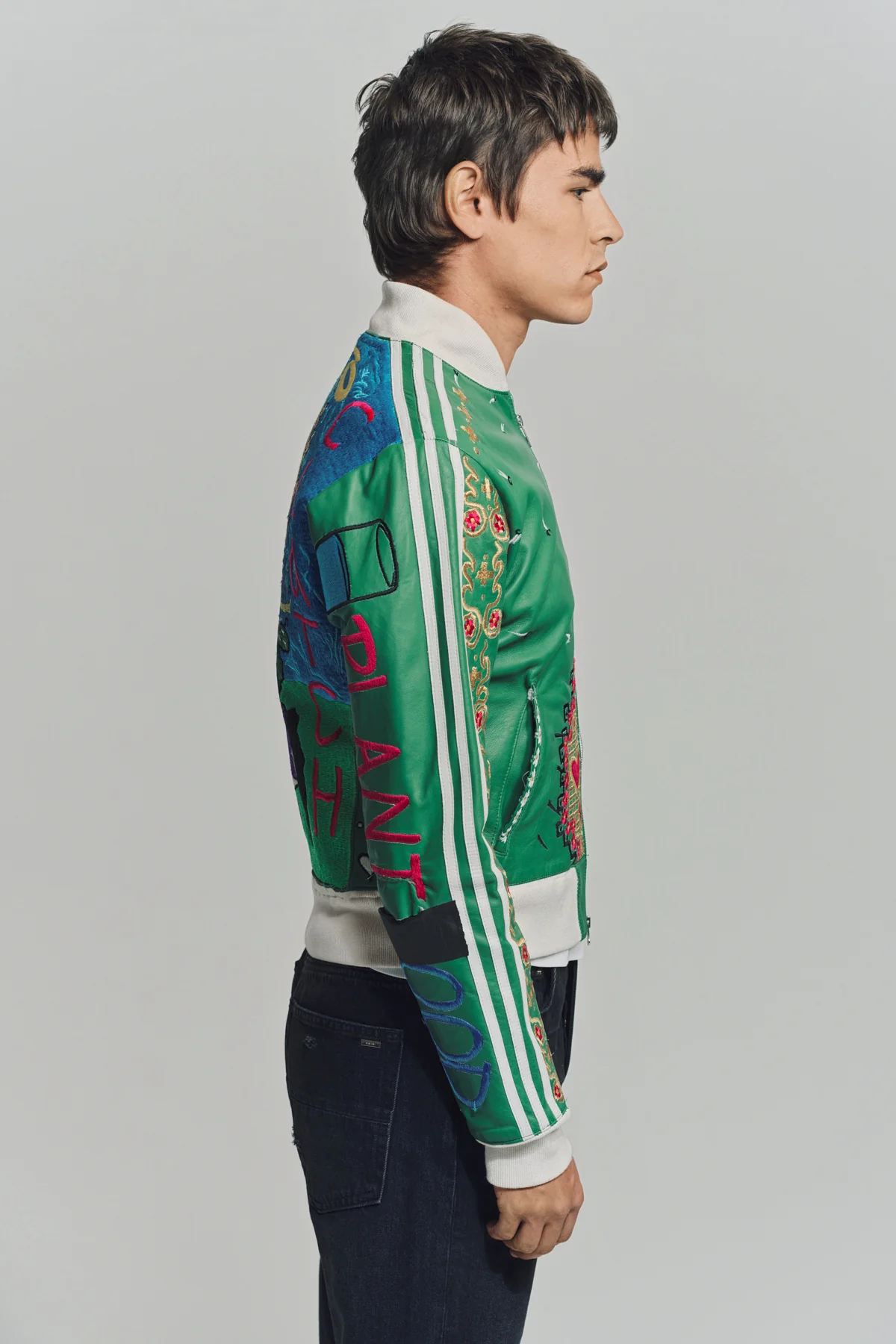 CACTUS PLANT FLEA MARKET x Y-3 | 2006 EMBROIDERED LEATHER JACKET - Image 5