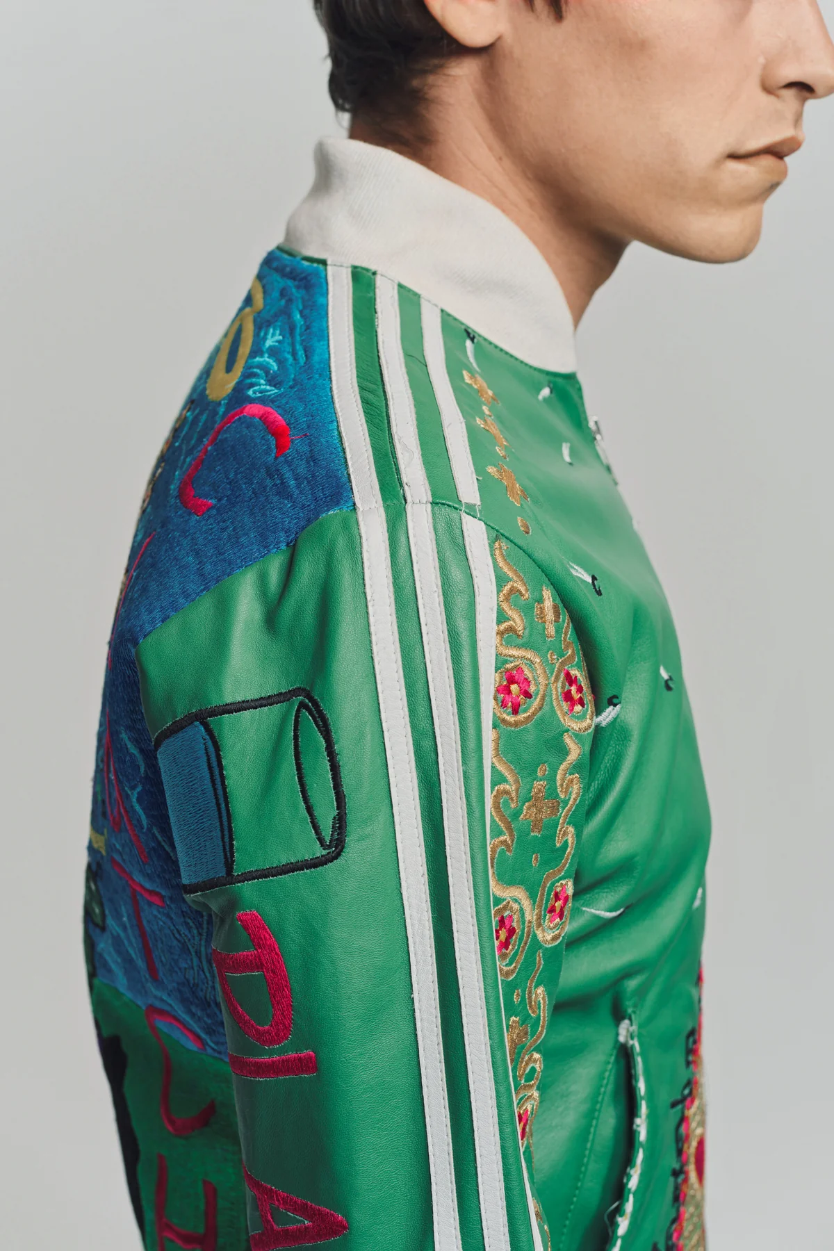 CACTUS PLANT FLEA MARKET x Y-3 | 2006 EMBROIDERED LEATHER JACKET - Image 6