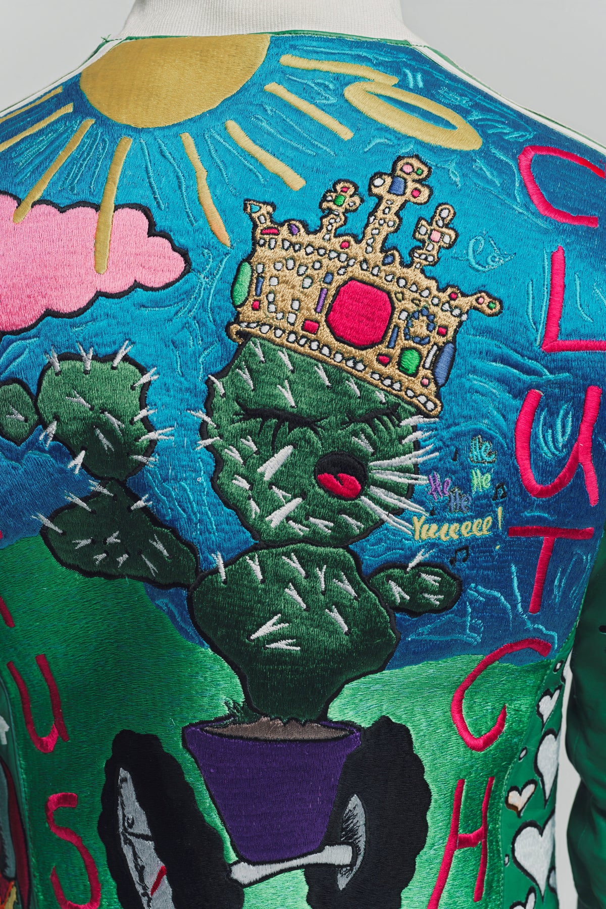CACTUS PLANT FLEA MARKET x Y-3 | 2006 EMBROIDERED LEATHER JACKET - Image 7