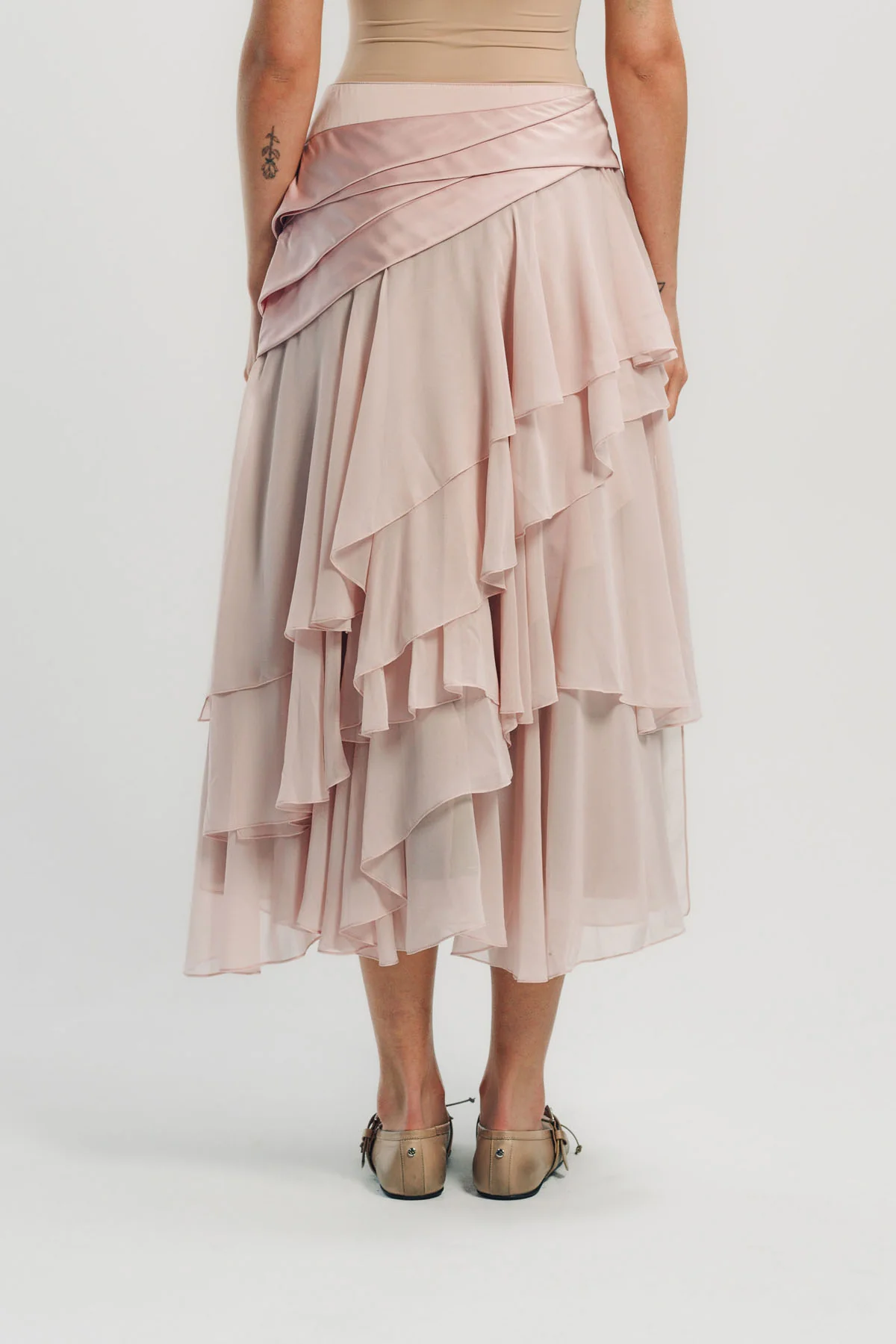 CAROLINE HU | COLLAGE RUFFLE SKIRT - Image 4