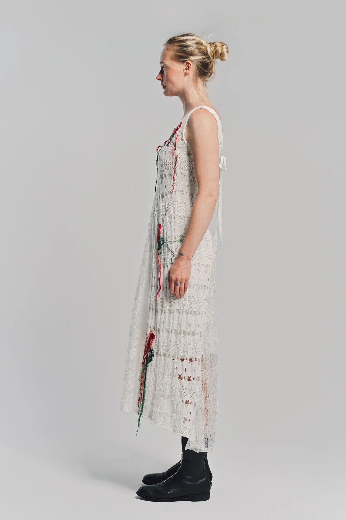CAROLINE HU | COLLAGING FLORAL KNIT DRESS - Image 3