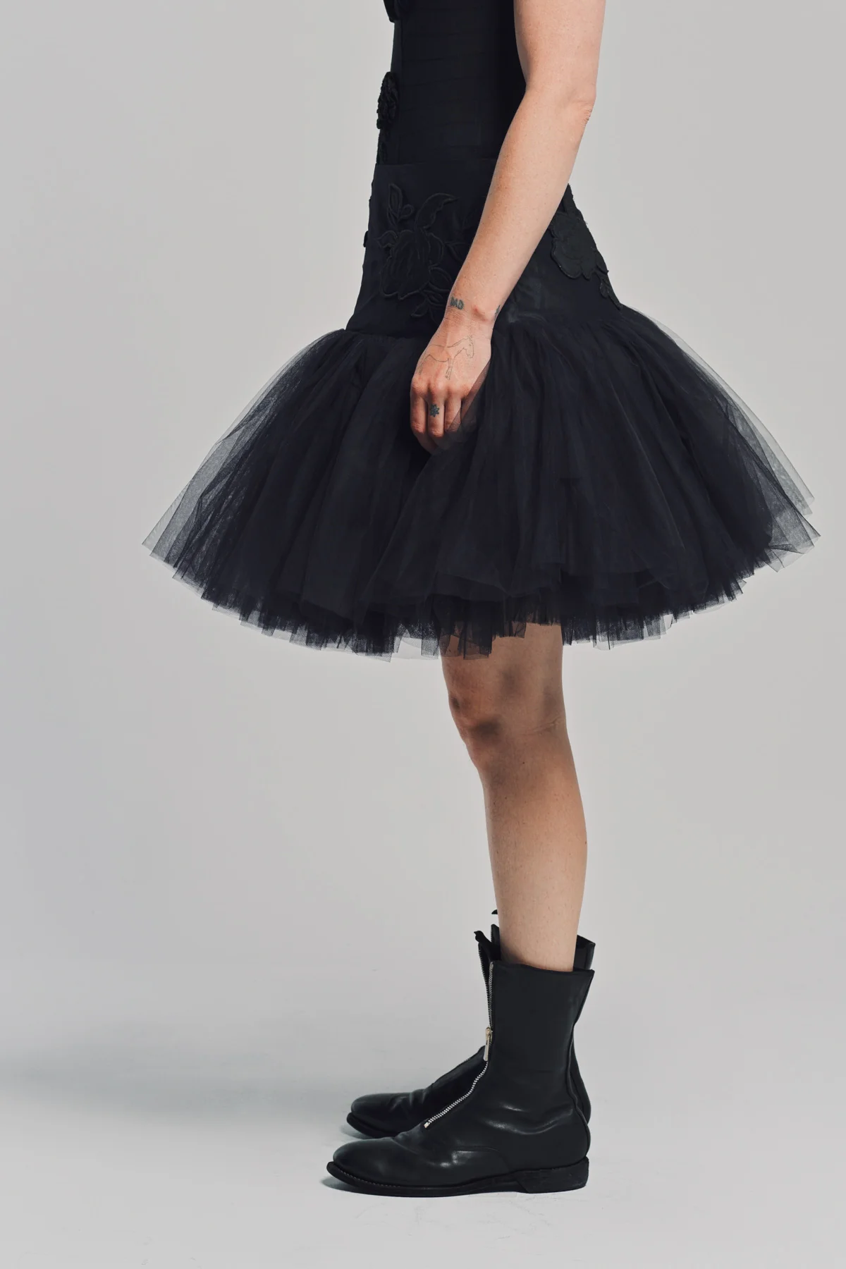 CAROLINE HU | FLORAL QUILTED TUTU SKIRT - Image 3