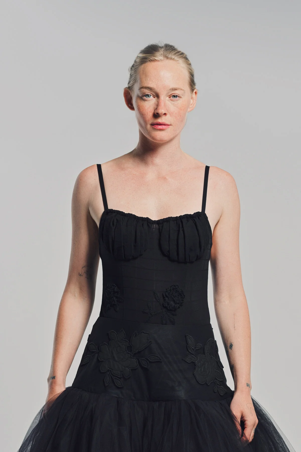 CAROLINE HU | ROSES EMBROIDERED BODYSUIT - Image 2