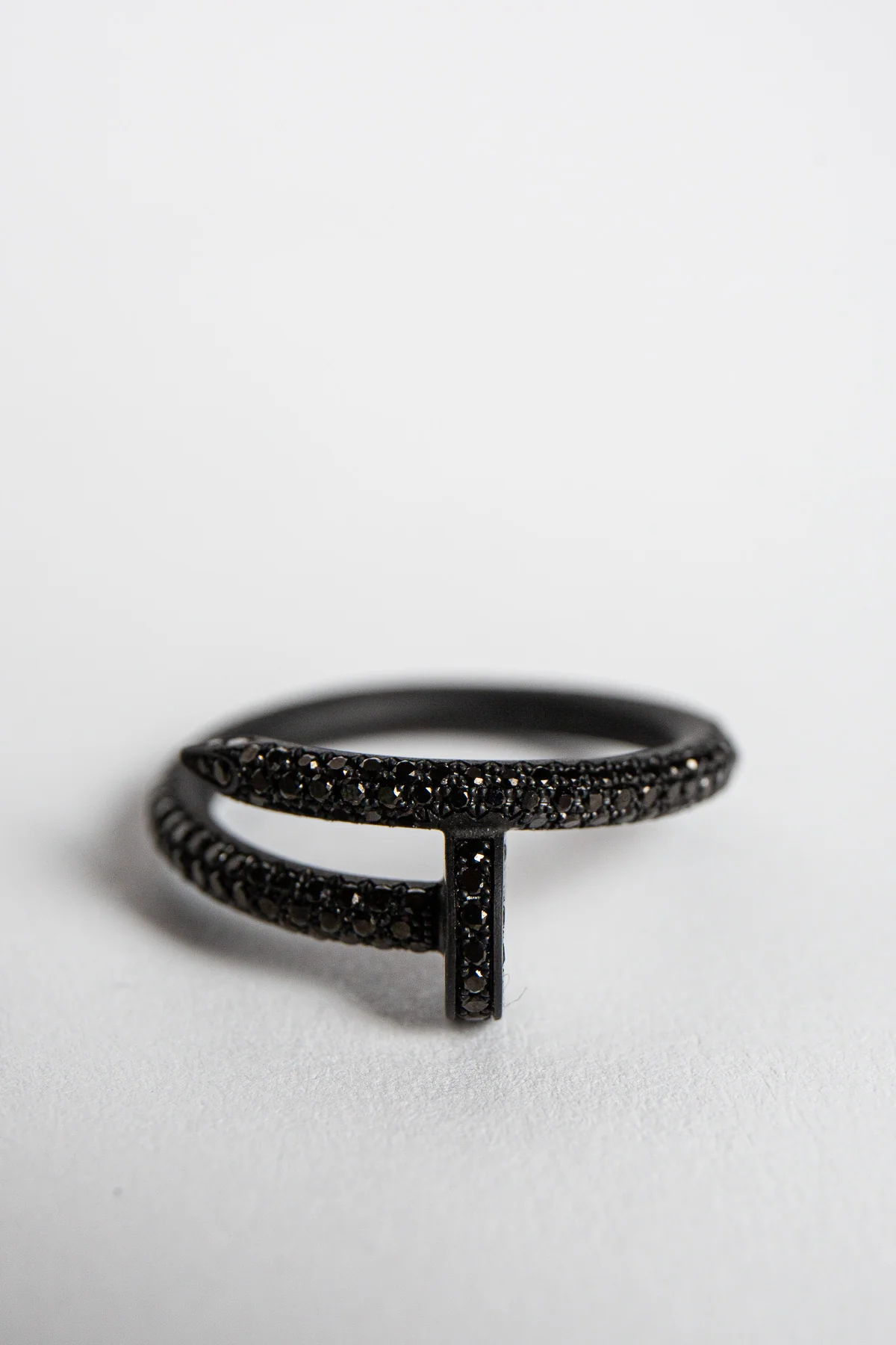 CARTIER | CUSTOM BLACK DIAMOND NAIL RING - Image 3