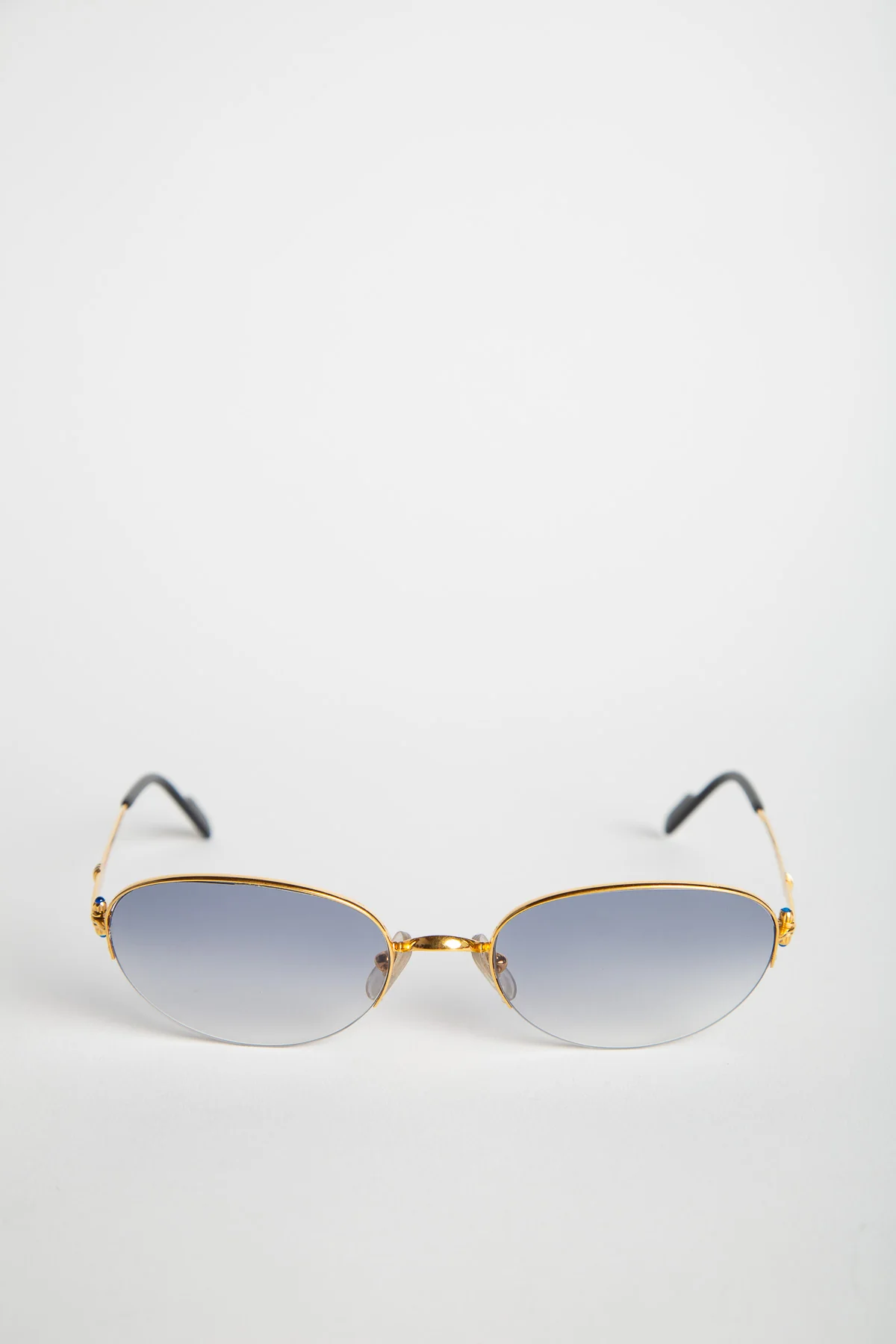 CARTIER 18K YELLOW GOLD CABOCHON 1/2 56 SUNGLASSES