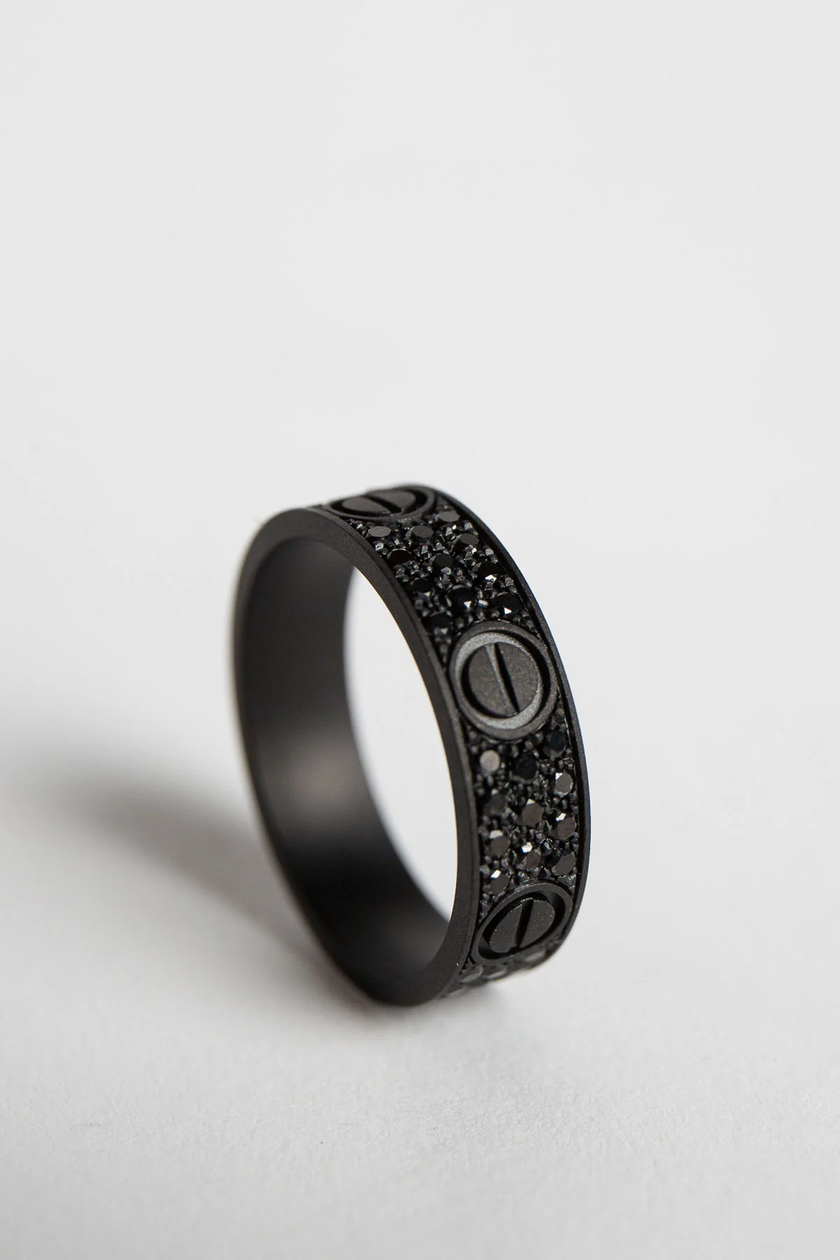 CARTIER | CUSTOM BLACK DIAMOND LOVE RING
