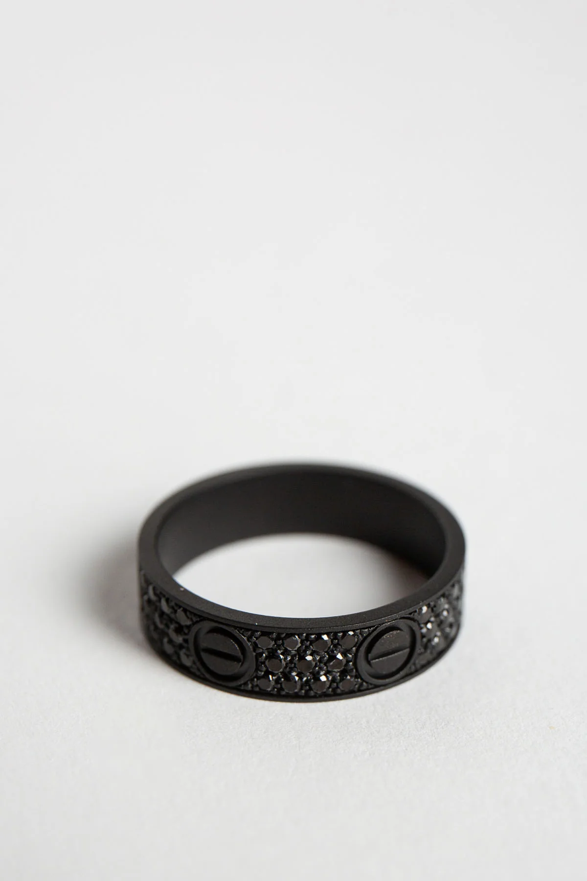 CARTIER | CUSTOM BLACK DIAMOND LOVE RING - Image 2