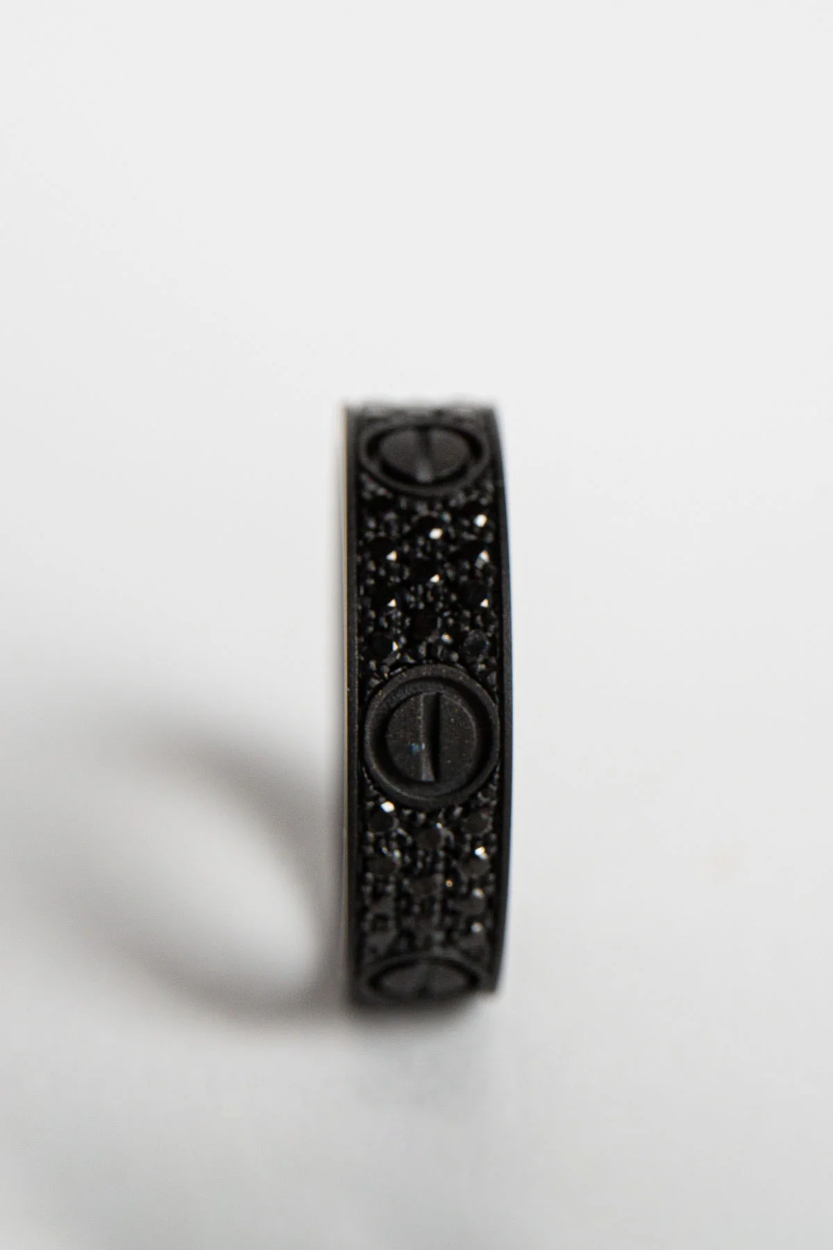 CARTIER | CUSTOM BLACK DIAMOND LOVE RING - Image 3