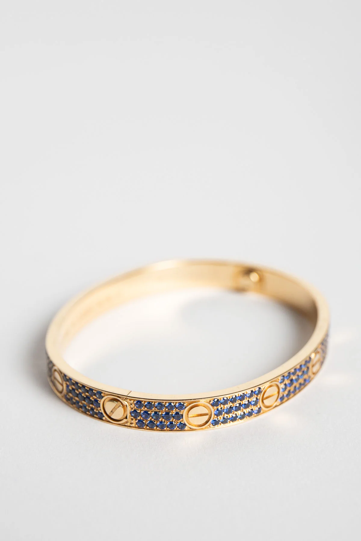 CARTIER | CUSTOM SAPPHIRE LOVE BRACELET - Image 2