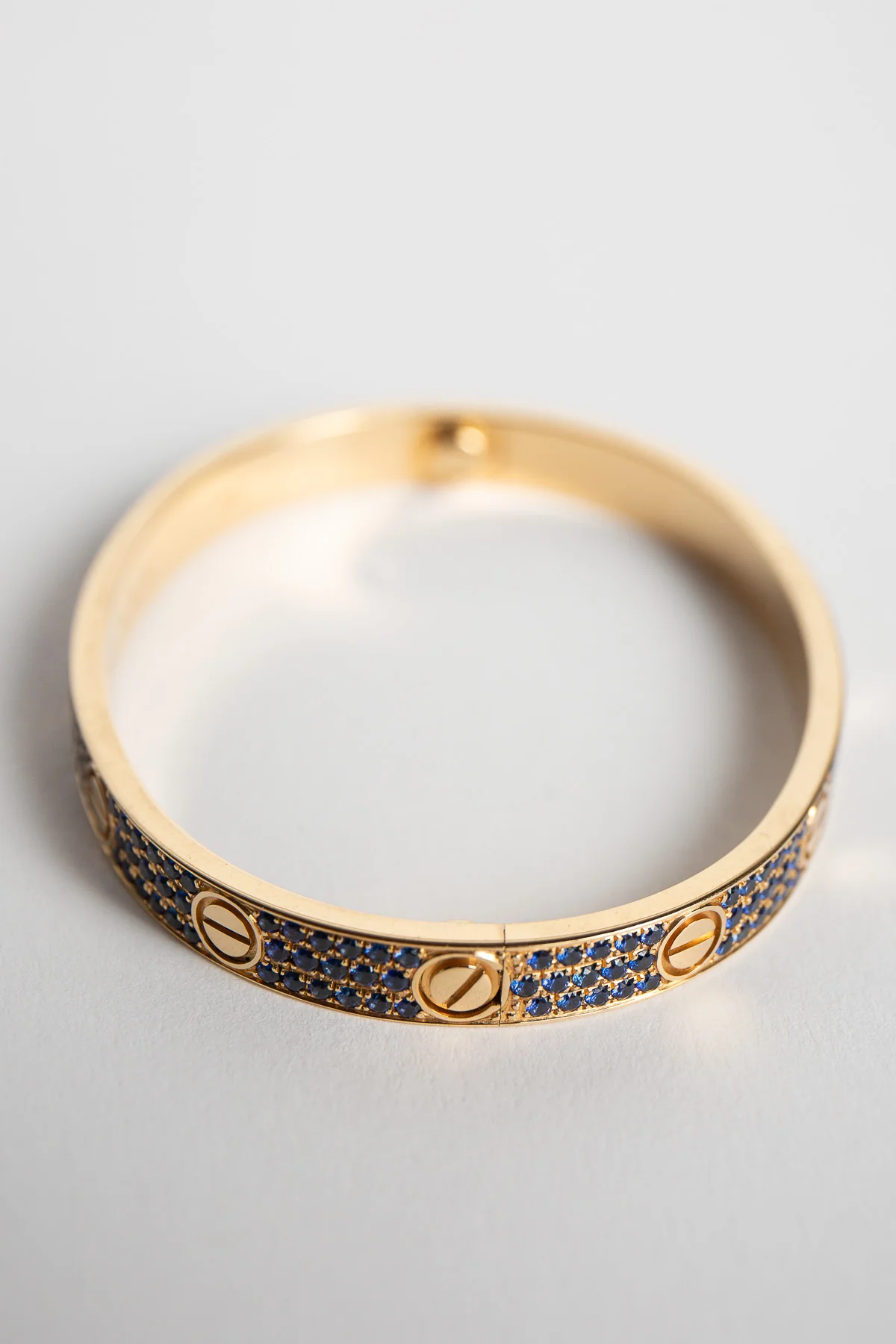 CARTIER | CUSTOM SAPPHIRE LOVE BRACELET - Image 3
