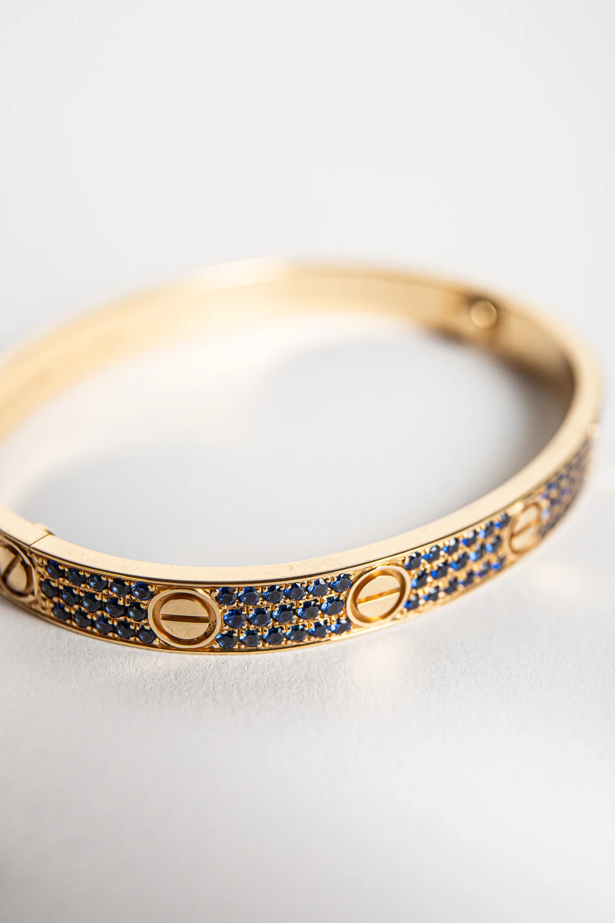 CARTIER | CUSTOM SAPPHIRE LOVE BRACELET - Image 5