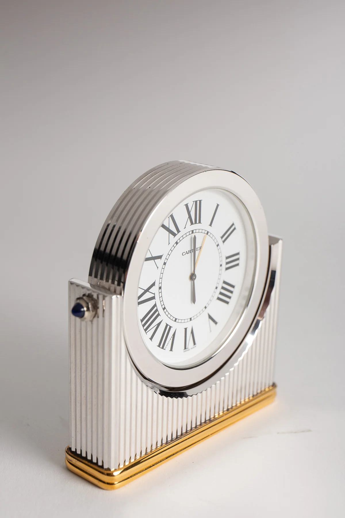 CARTIER | 1990 SILVER PLATED DESK CLOCK - Image 2