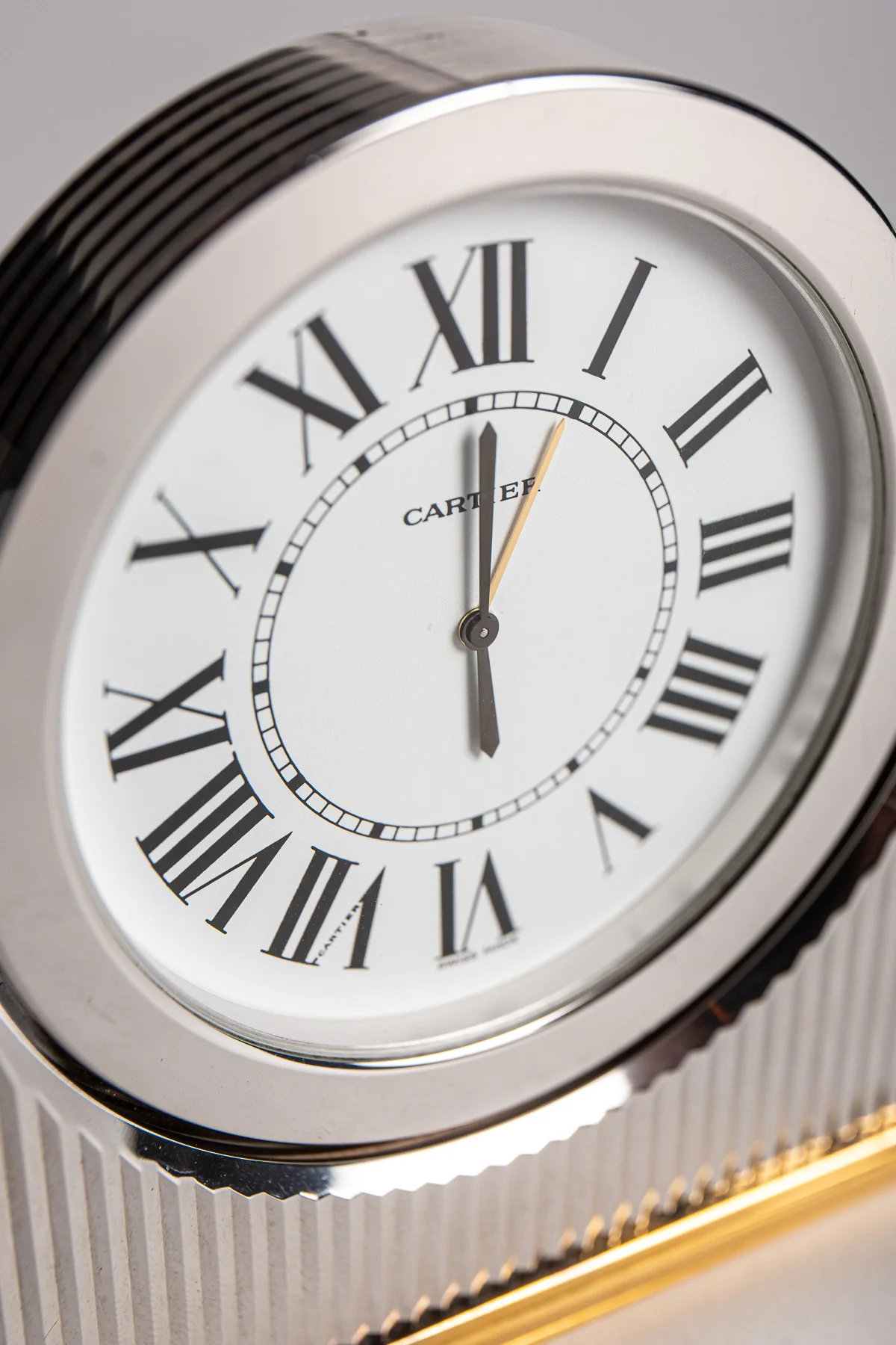 CARTIER | 1990 SILVER PLATED DESK CLOCK - Image 4