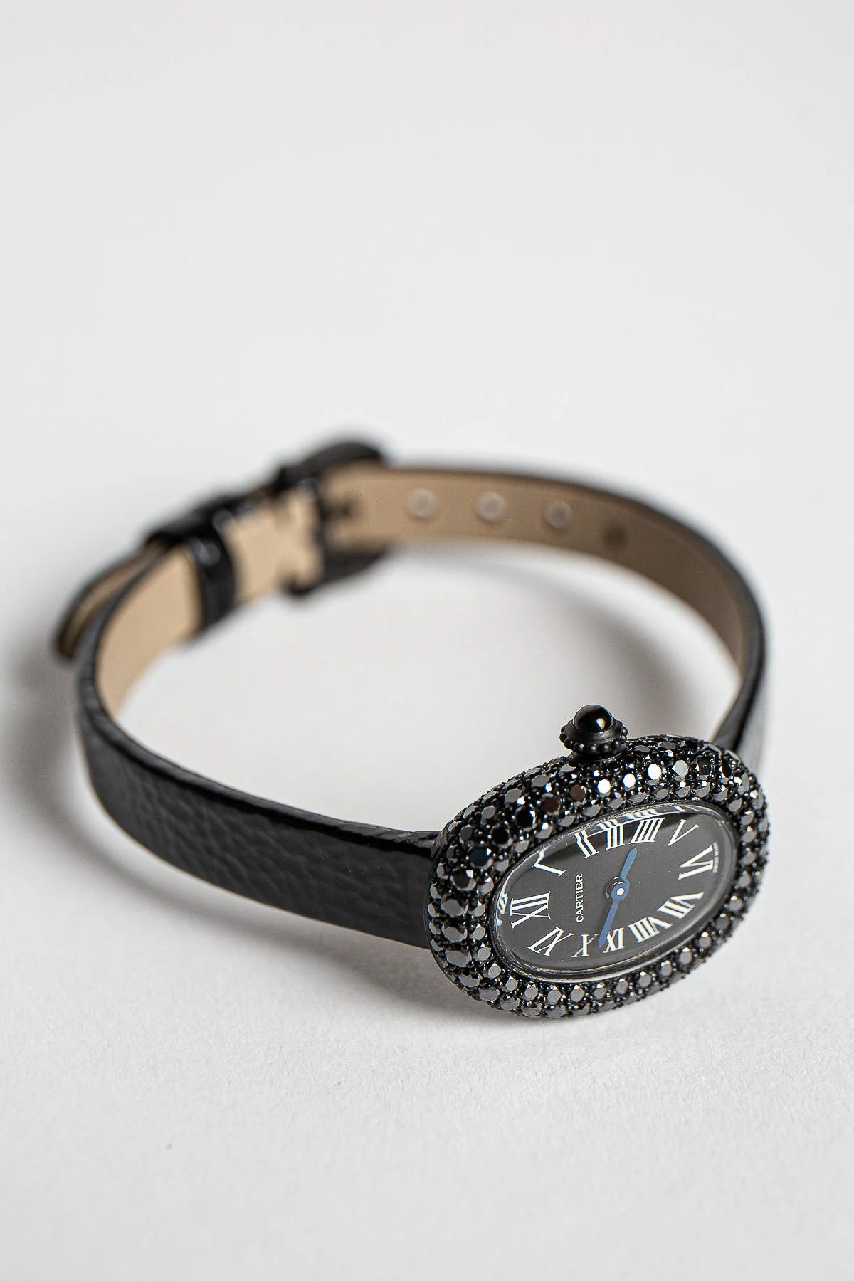 CARTIER | BAIGNOIRE WATCH WITH BLACK DIAMOND BEZEL - Image 5