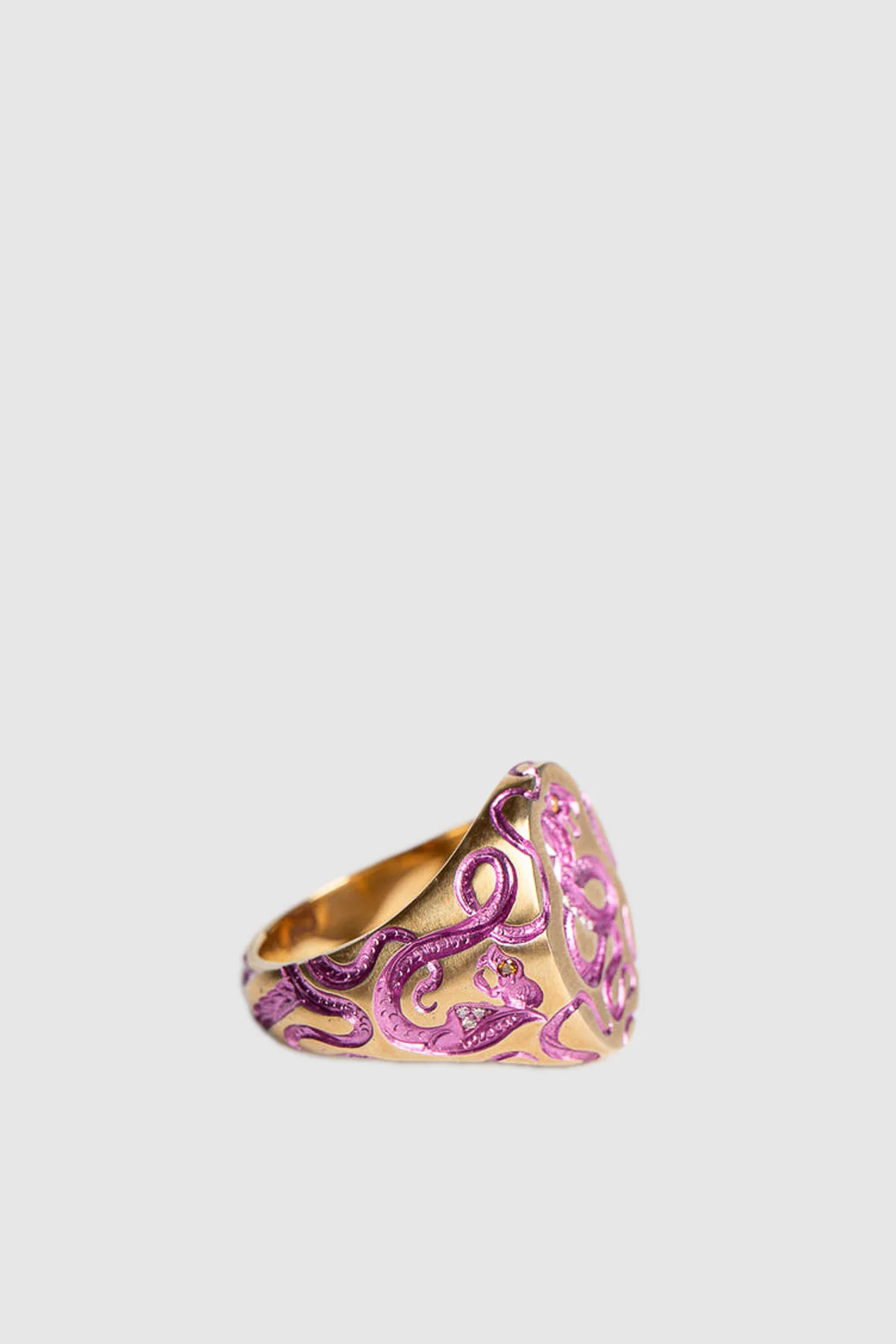 CASTRO SMITH | REVERSE QUEEN COBRA PURPLE & GOLD RING - Image 3
