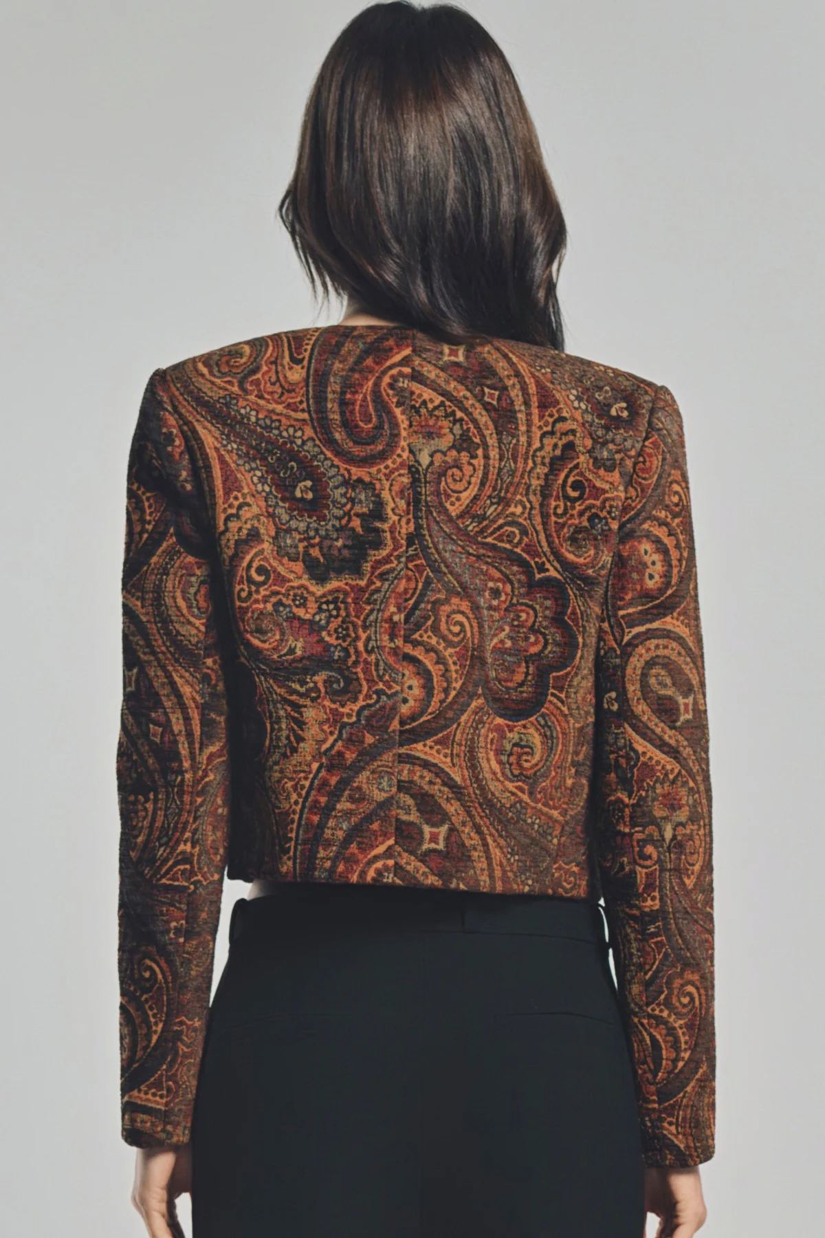 CHLOÉ | BOXY COLLARLESS JACKET IN TAPESTRY JACQUARD - Image 4