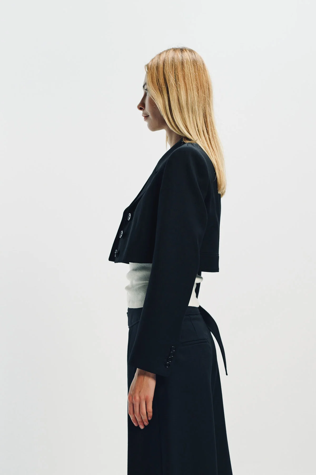 CHLOÉ | CROPPED SPENCER JACKET IN WOOL GRAIN DE POUDRE - Image 3