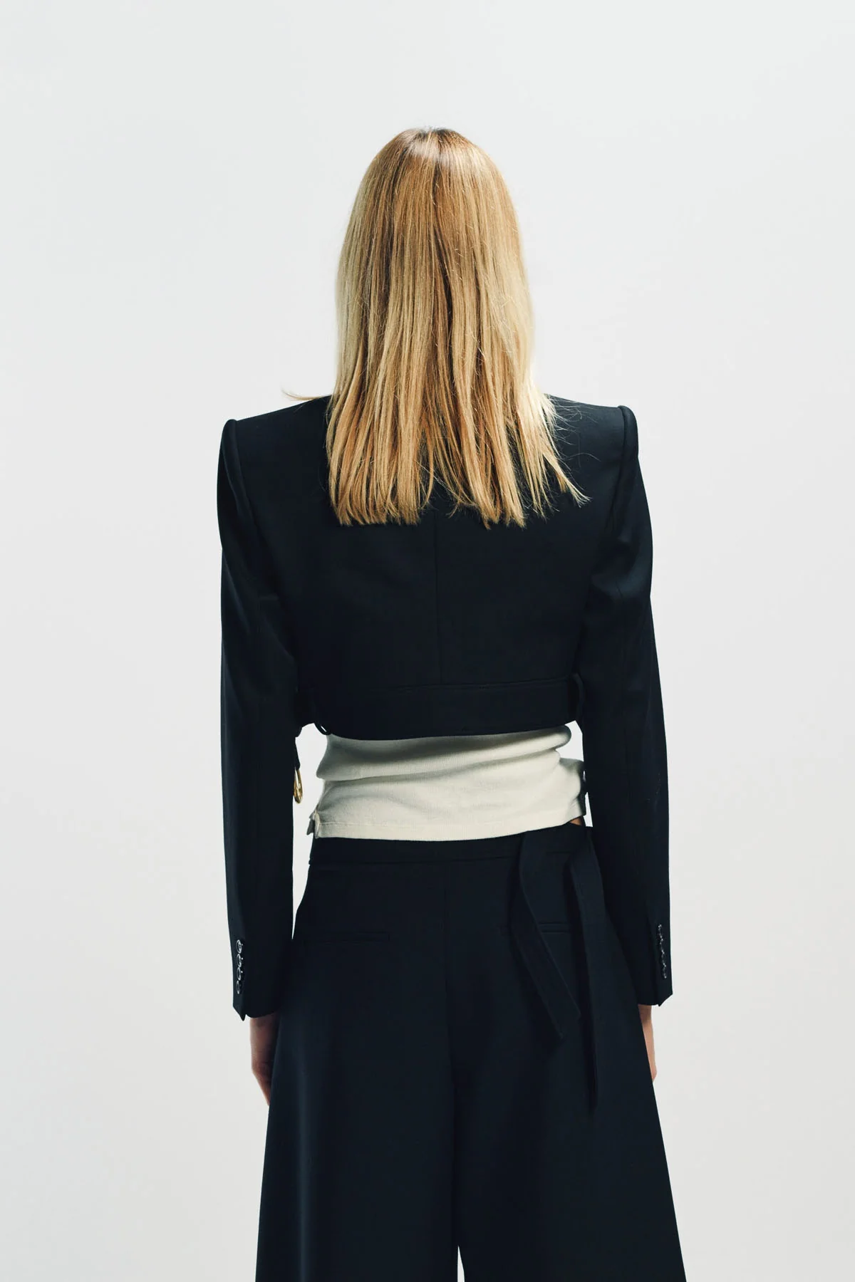 CHLOÉ | CROPPED SPENCER JACKET IN WOOL GRAIN DE POUDRE - Image 4