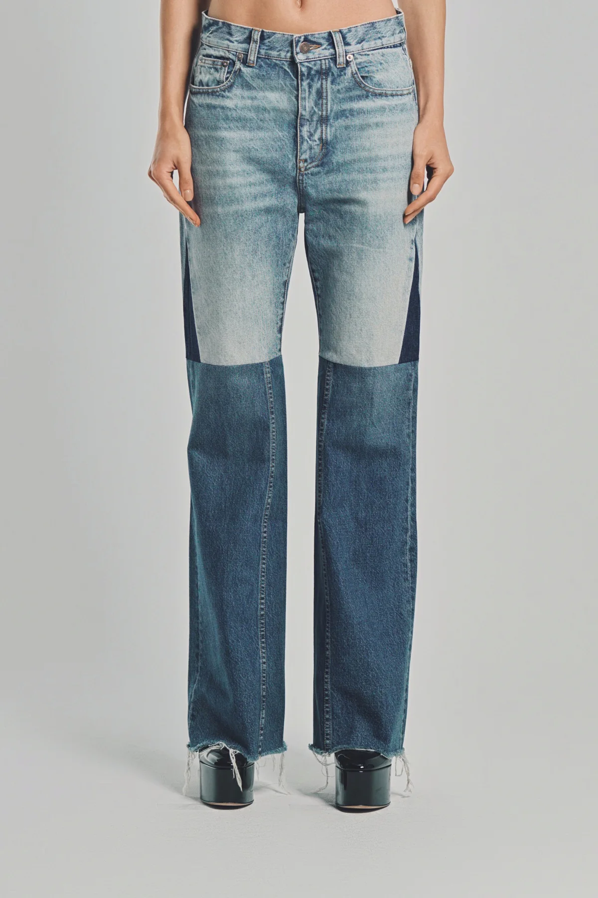 CHLOÉ | FLARED PATCHWORK JEANS - Image 2