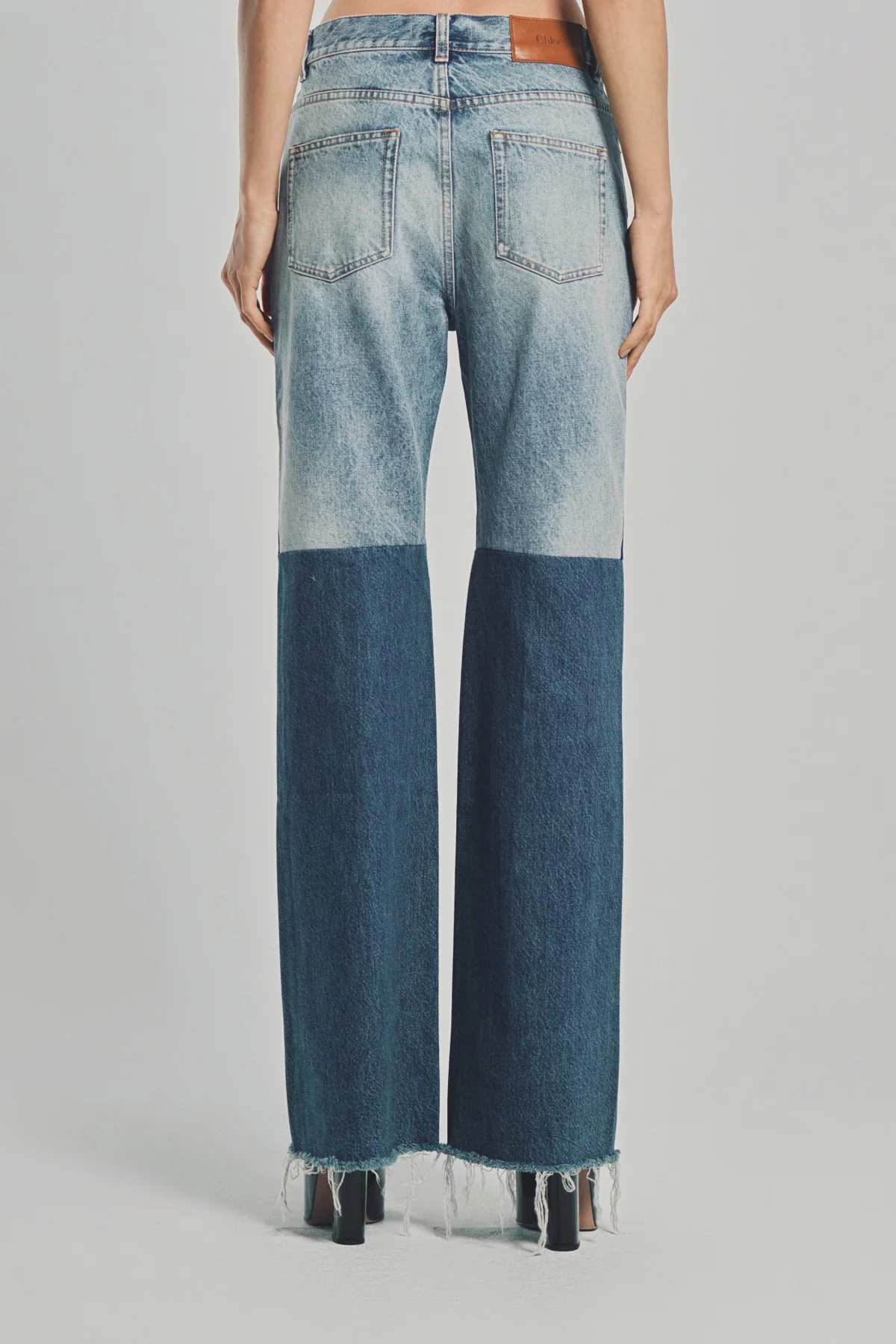 CHLOÉ | FLARED PATCHWORK JEANS - Image 4